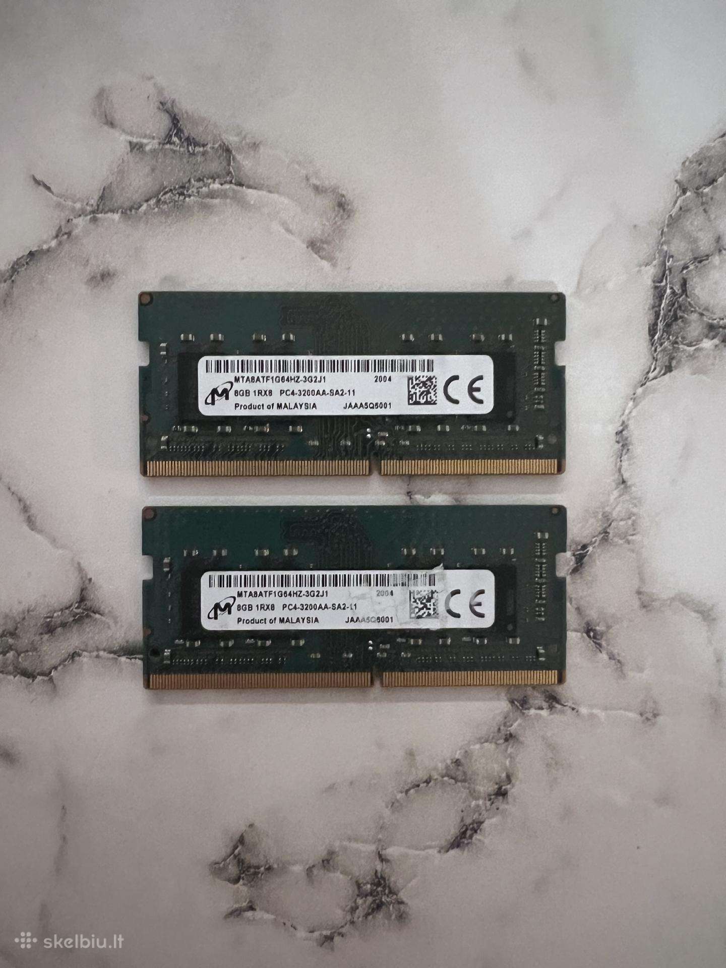 Nešiojamų Kompiuterių RAM Ddr4 16gb 3200mhz