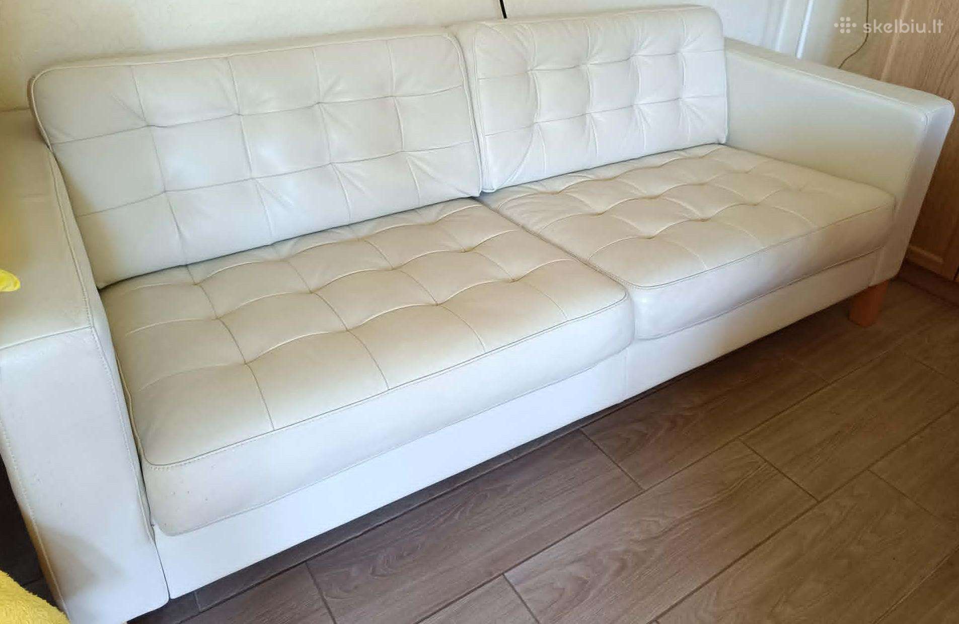 Ikea Landskrona Trivietė sofa, odinė