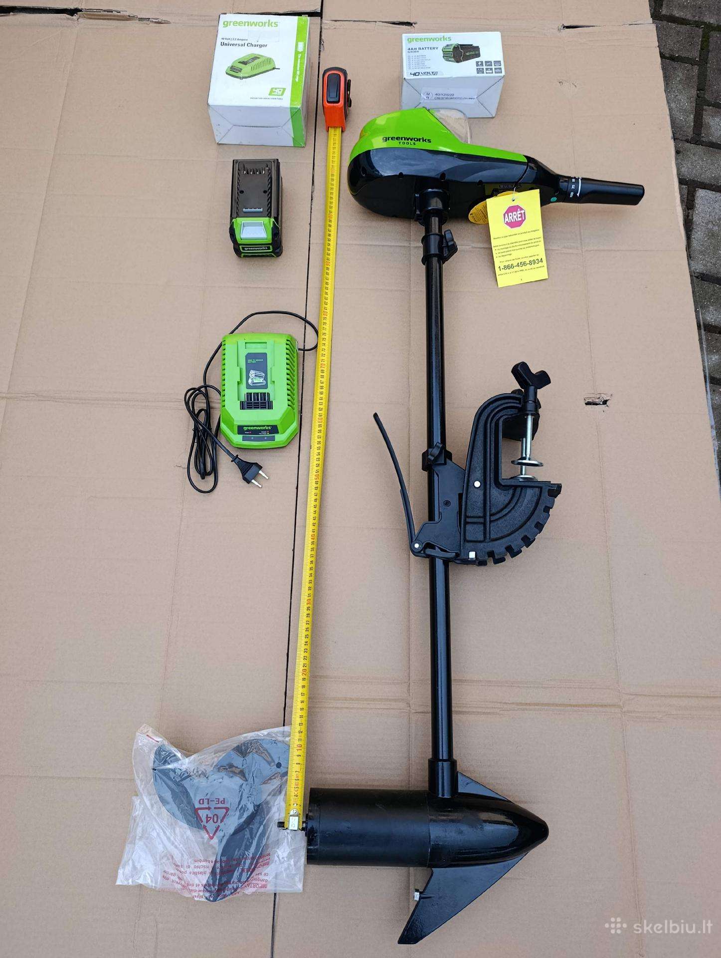 Valties varikliai 55lbs su akumuliator ir krovikli