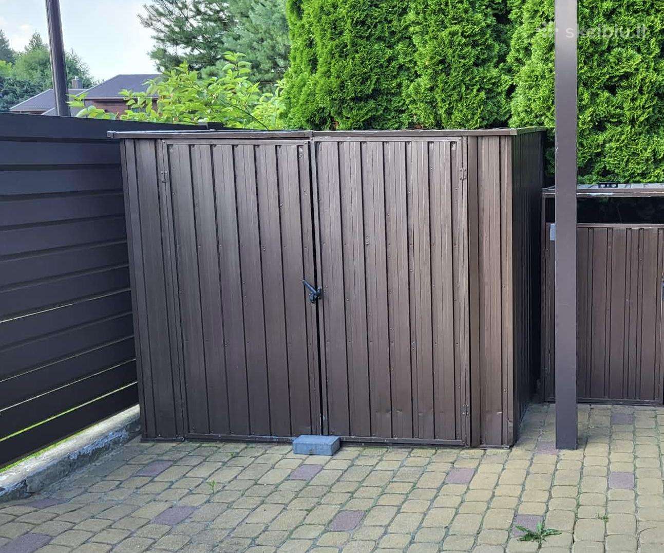 Dovanojamas metalinio rėmo lauko sandėliukas 2x2m