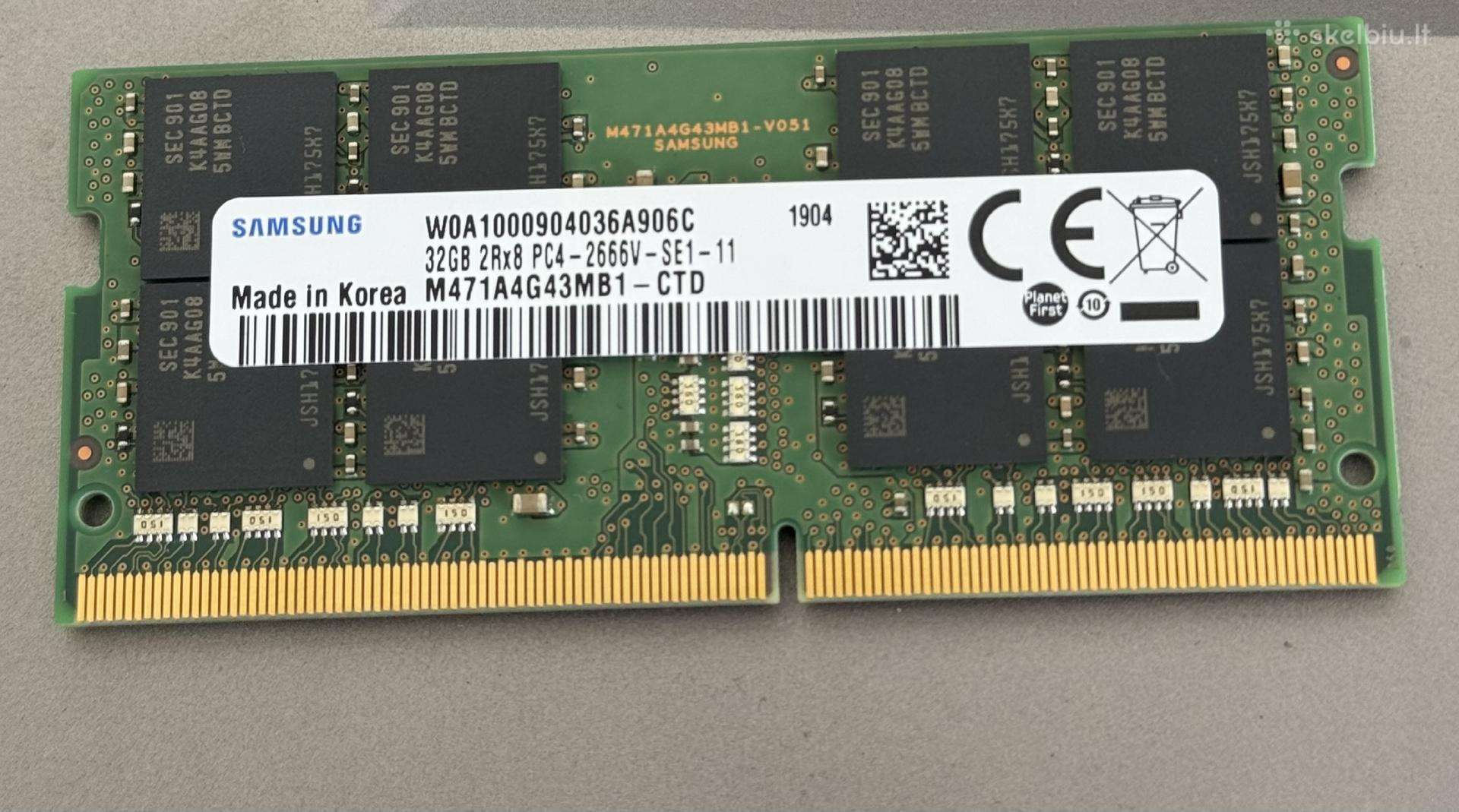 Samsung 32gb Pc4-2666v Ddr4 Sodimm RAM