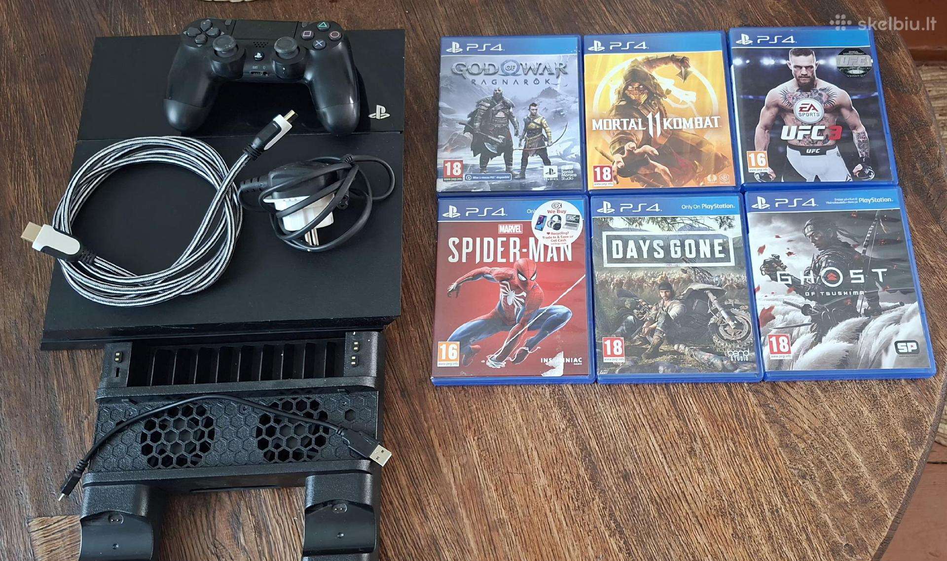 Playstation 4 500 GB su žaidimais