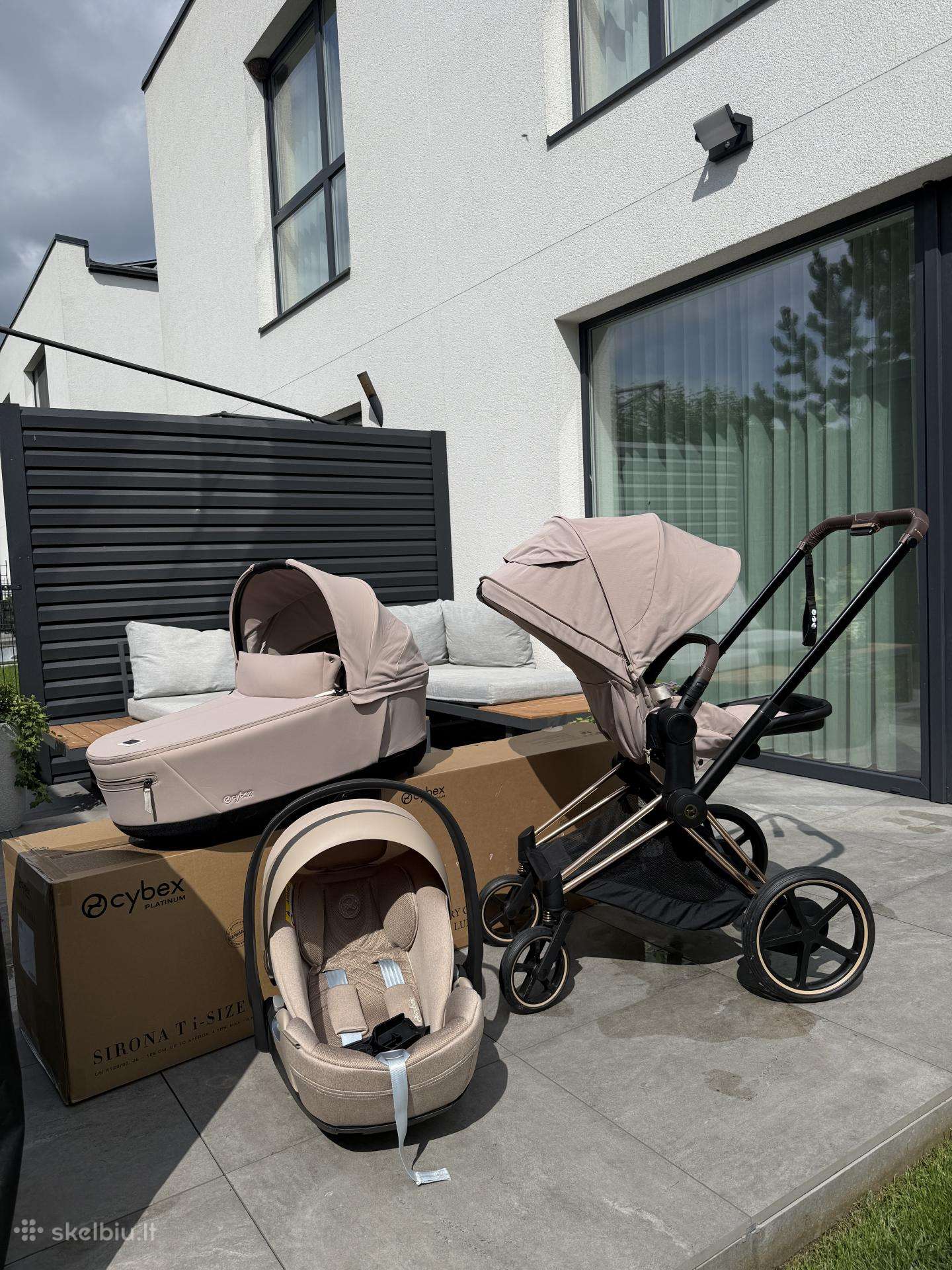 Idealios būklės Cybex e-priam komplektas