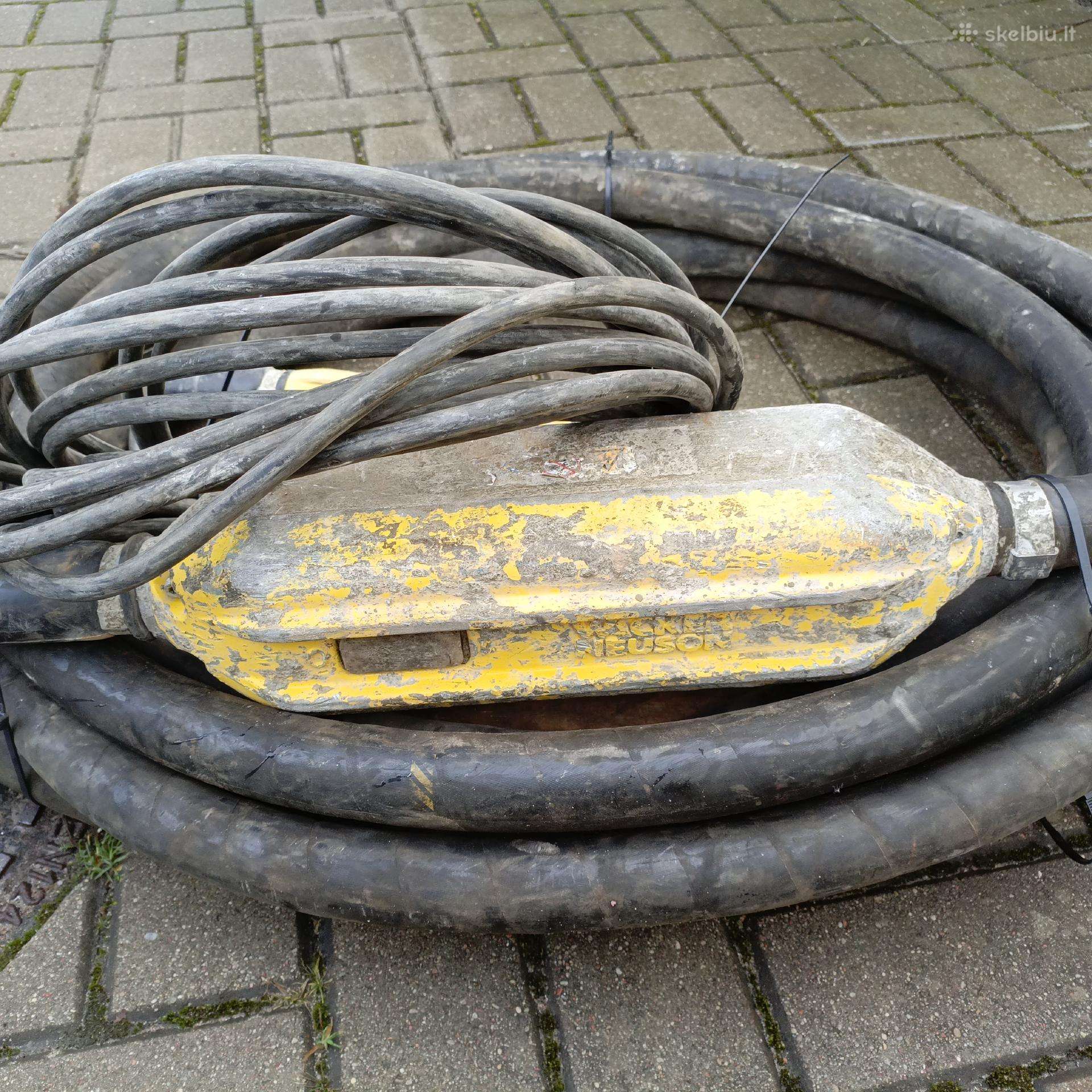 Galingas giluminis betono vibratorius 10m slanga