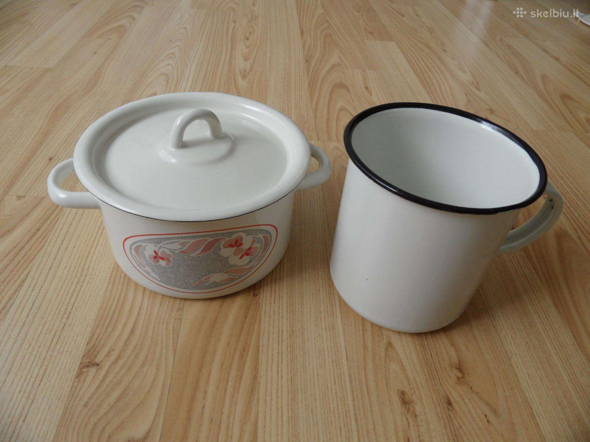 Emaliuoti puodai,po 5e