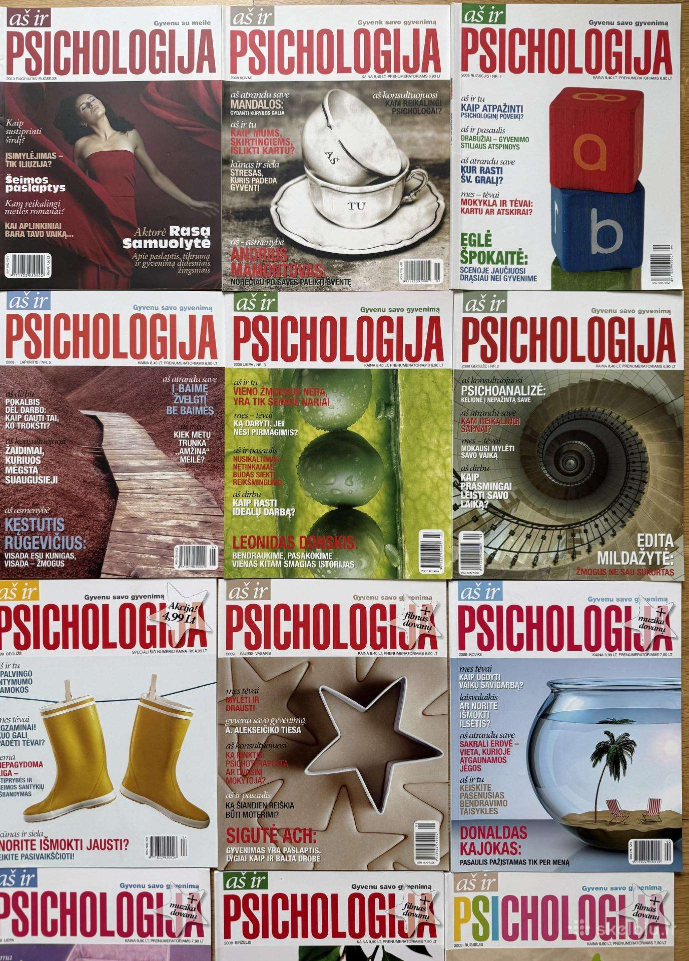 Aš ir Psichologija žurnalai (13 vnt. komplektas)