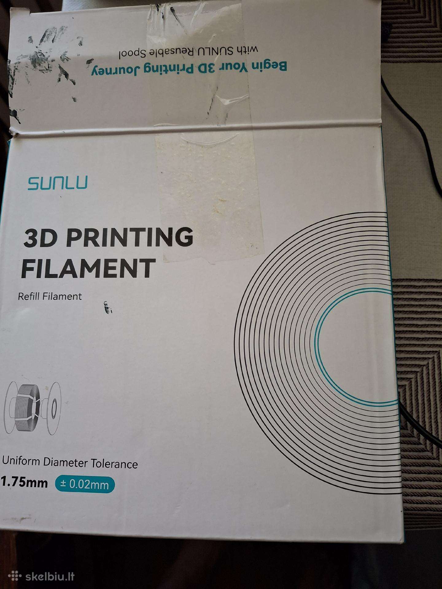 Sunlu 3D filamentas 1.75 m Petg raudonas
