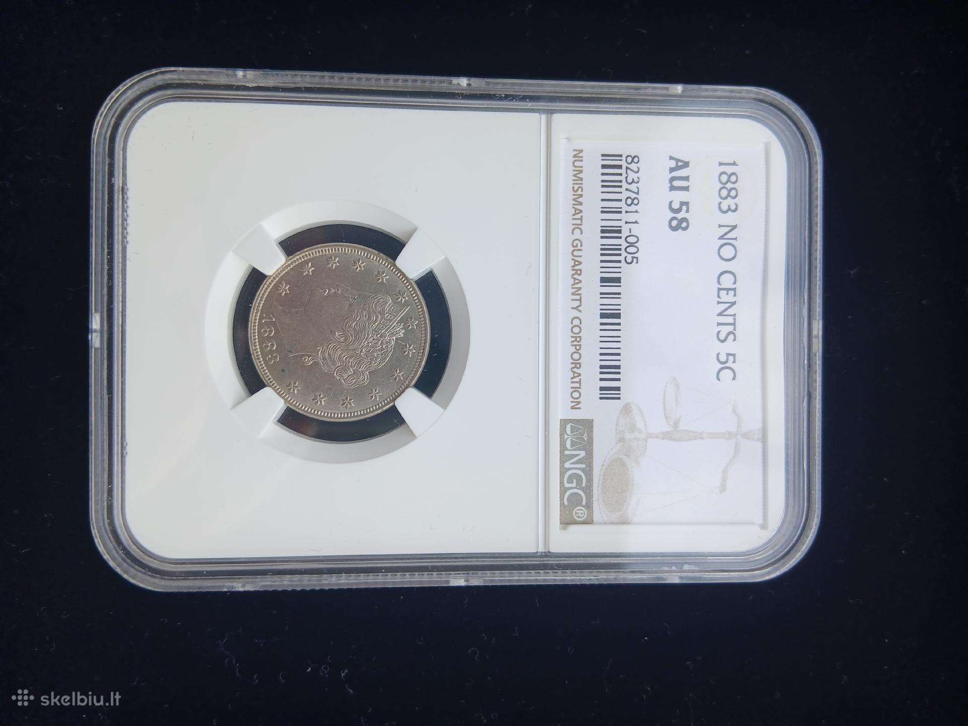 JAV 1883 5 centai