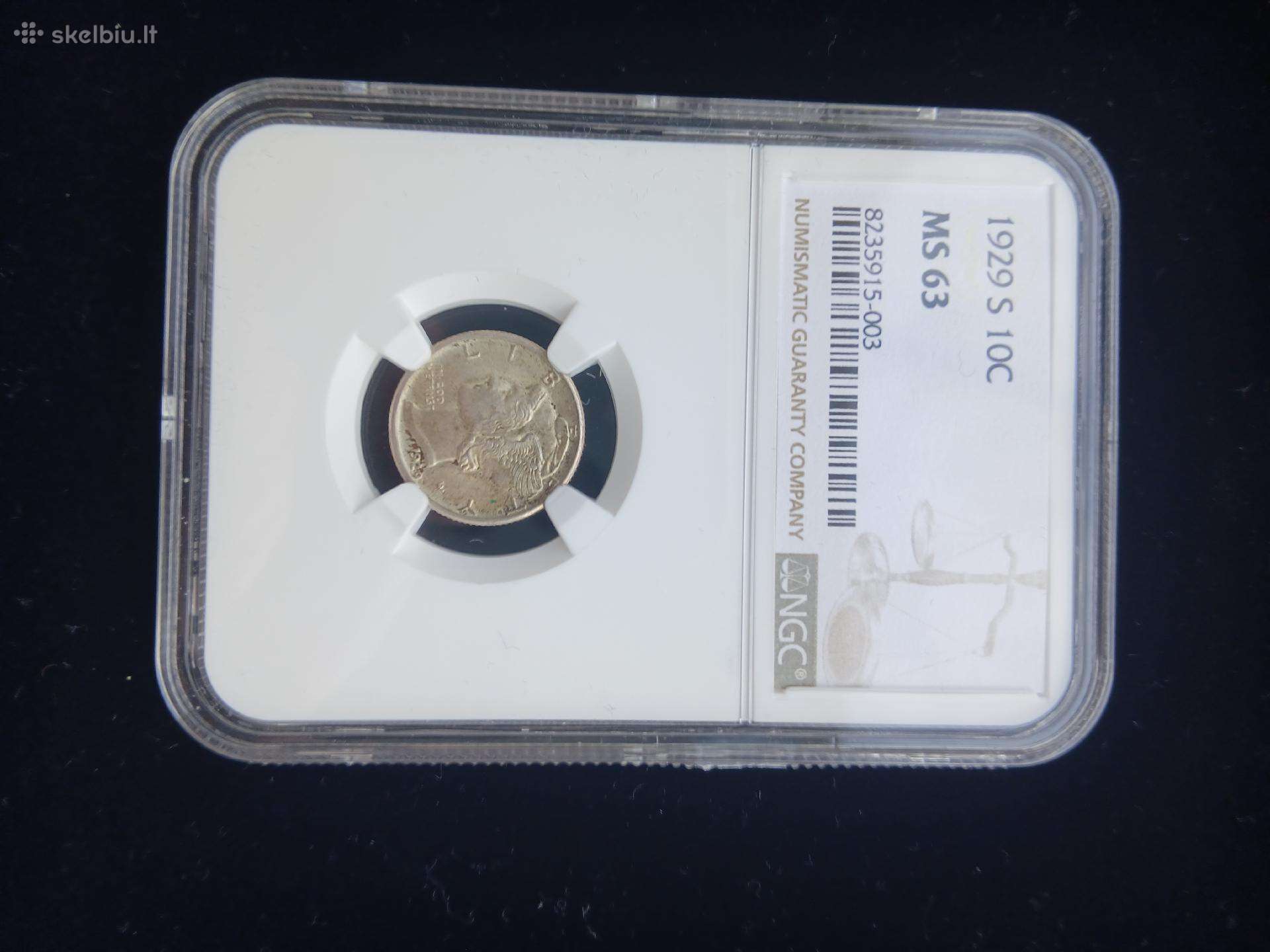 JAV 1929 S 10 centai