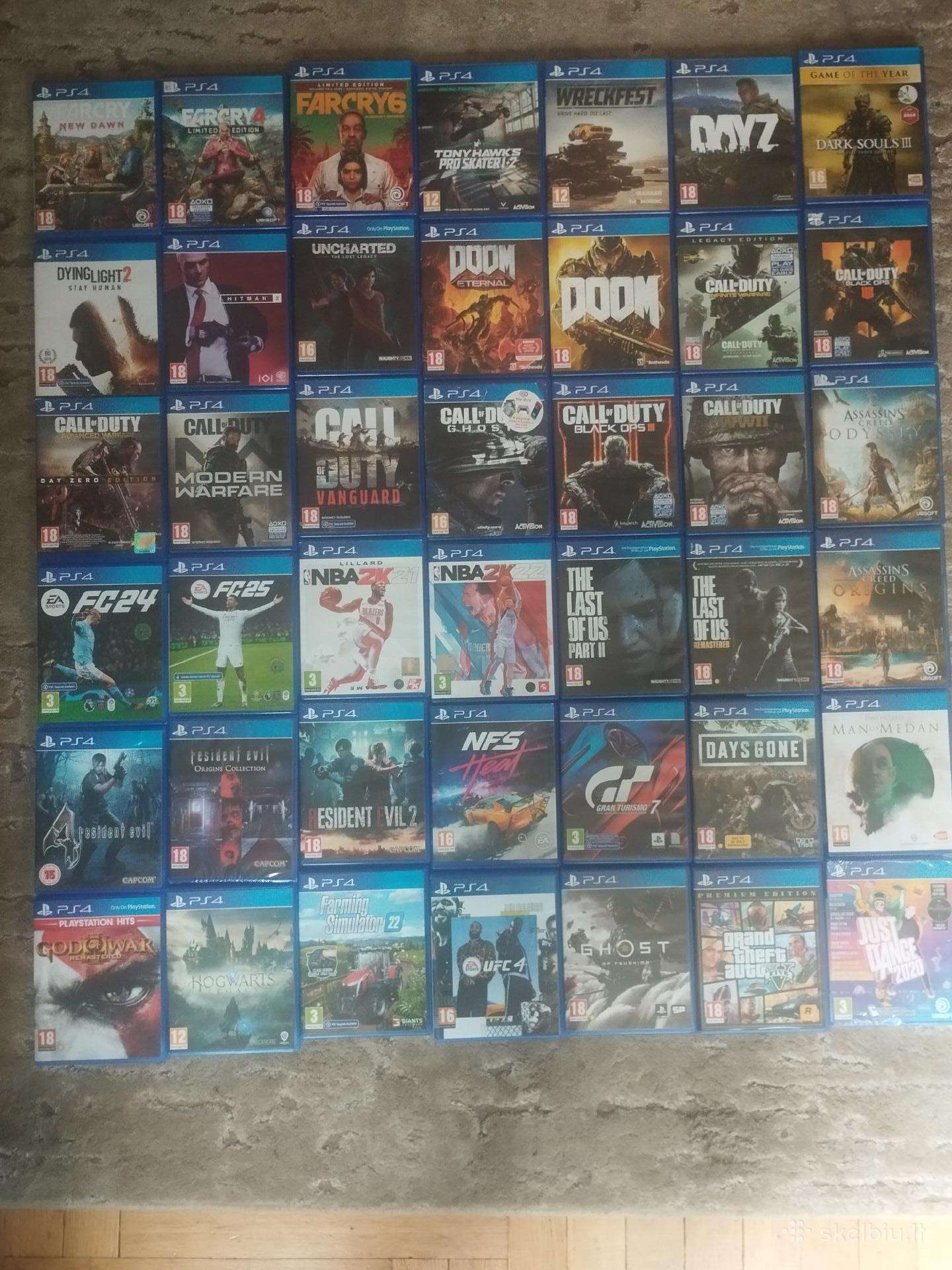 Nauji, naudoti Ps4 žaidimai