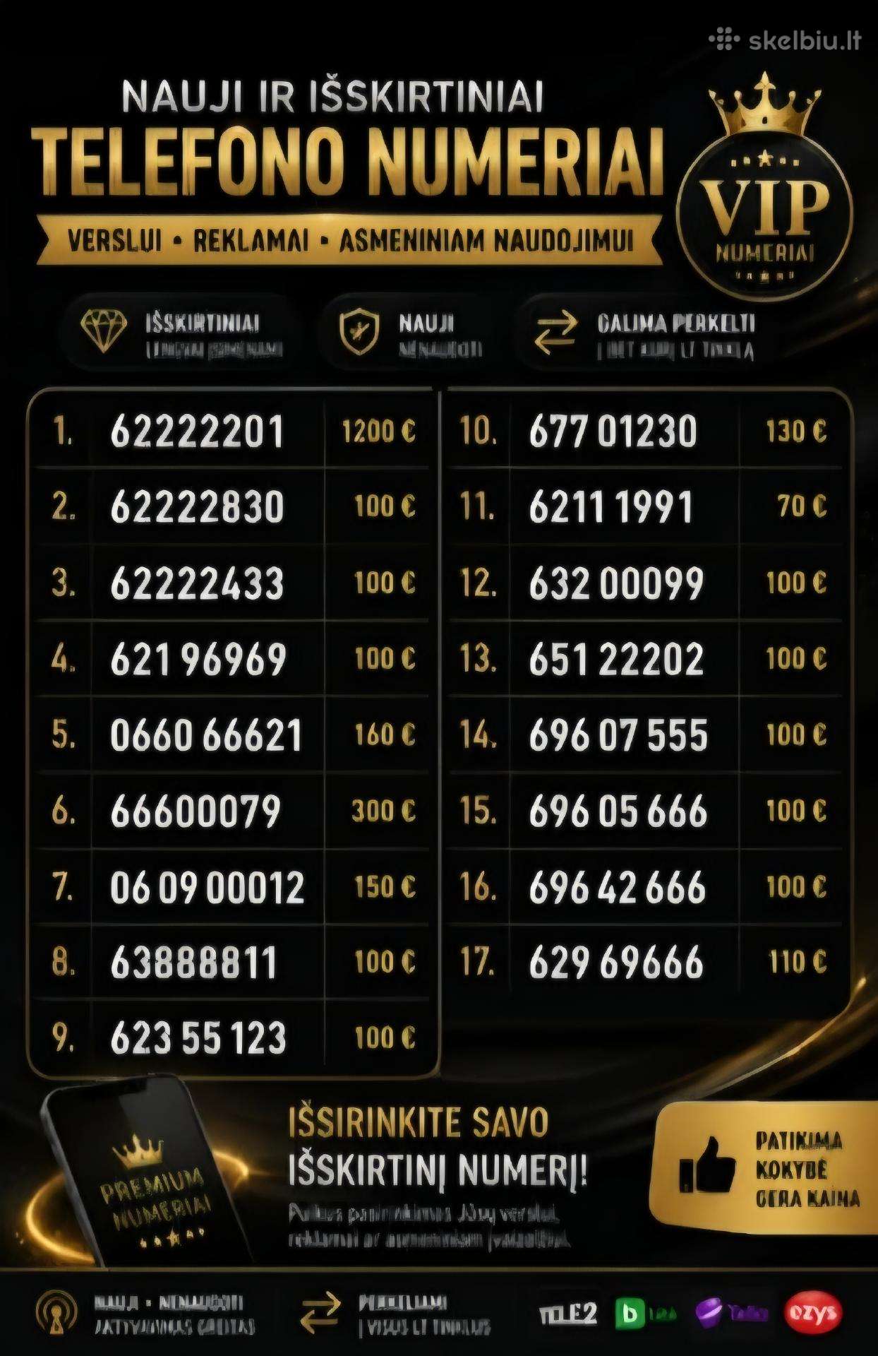 VIP grazus nr 22222 66666