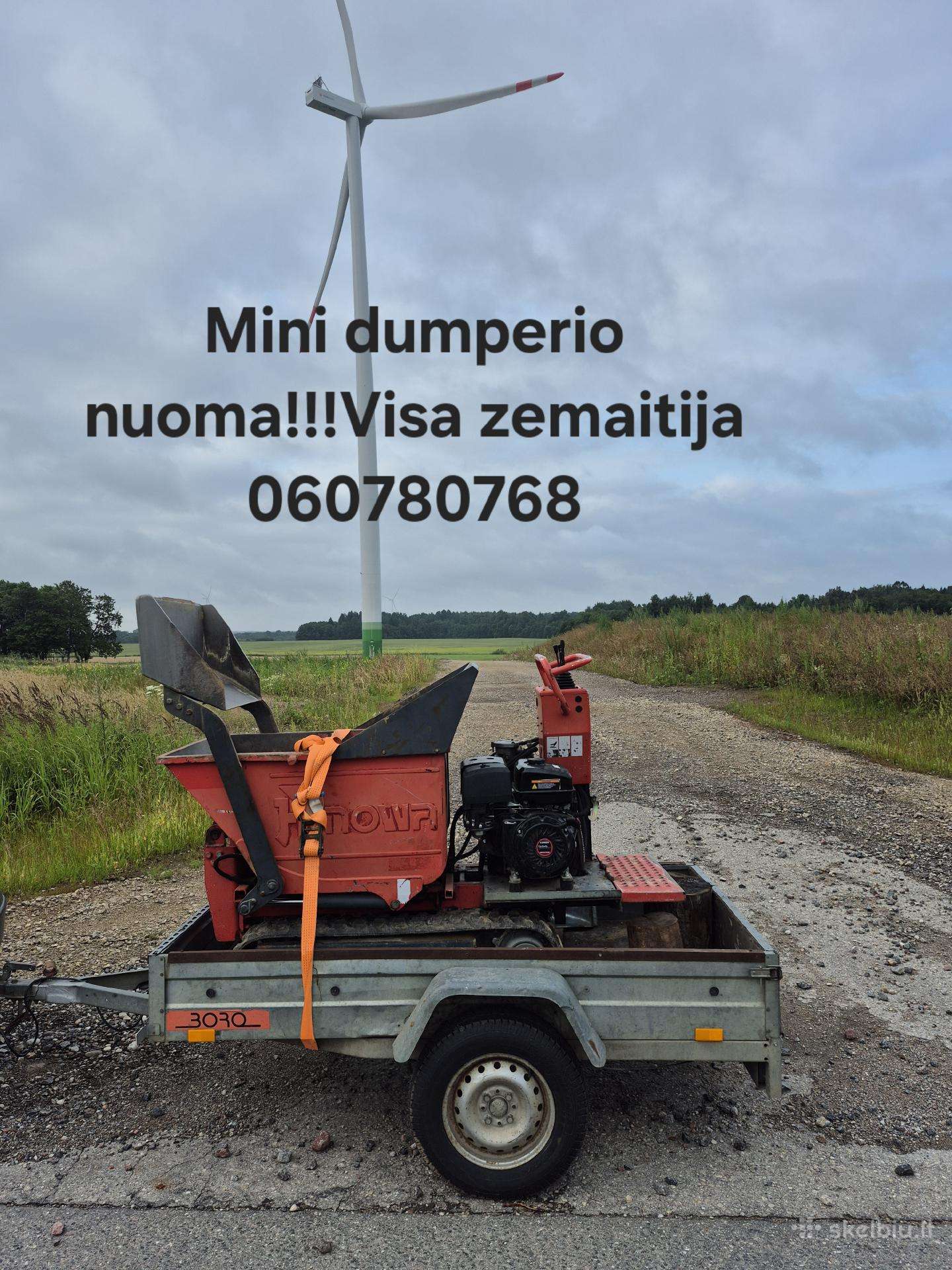 Mini dumperio nuoma