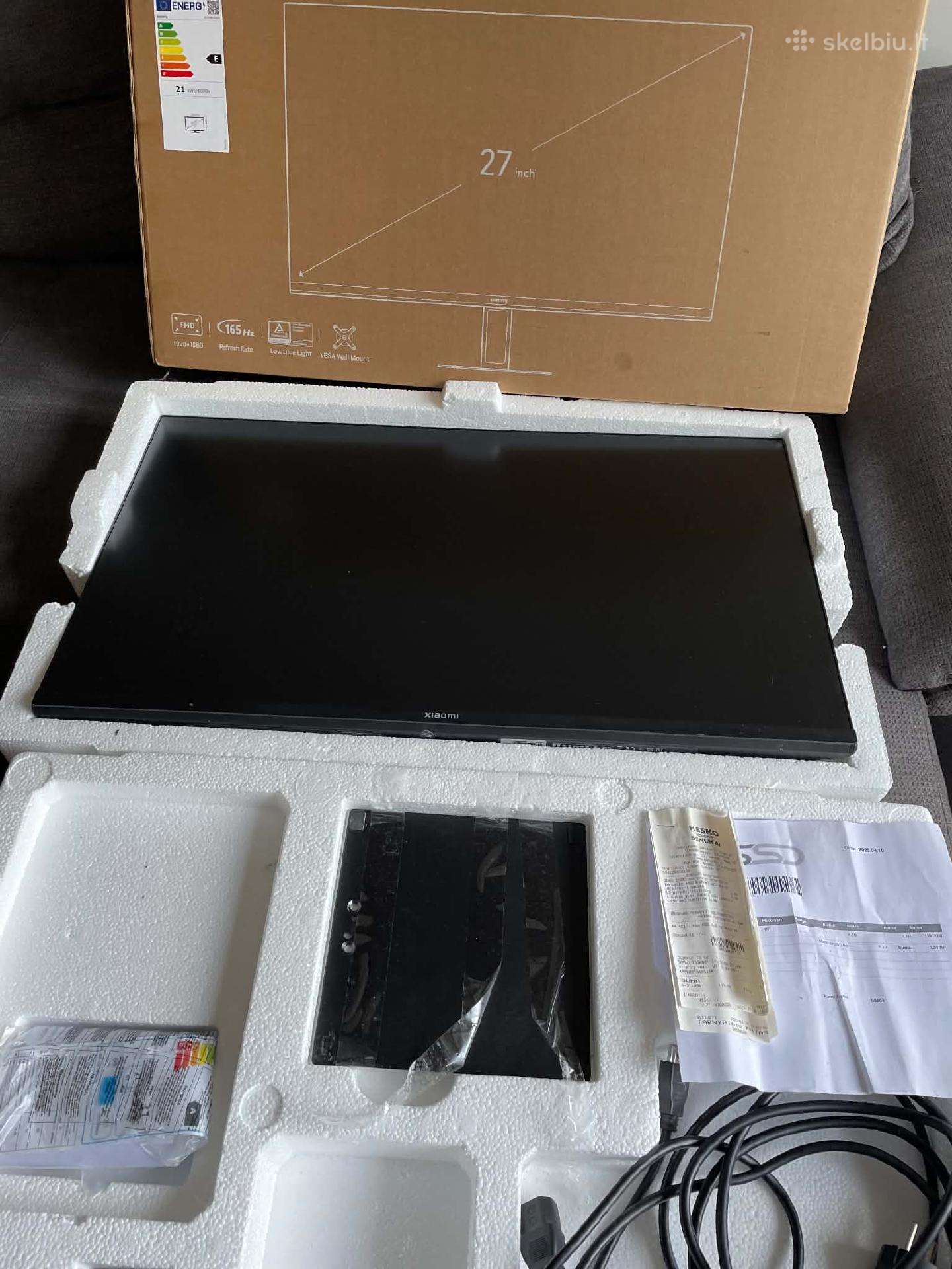 Naudotas Xiaomi 27" žaidimų monitorius (165hz, Fhd