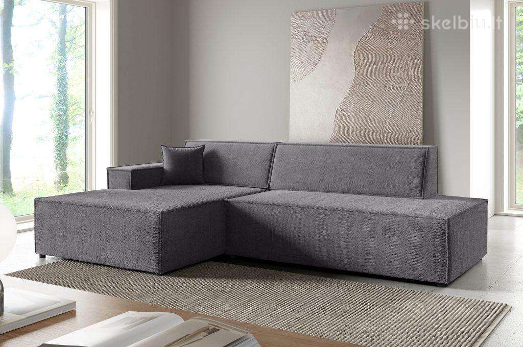 Kampinė sofa su miegojimo funkcija