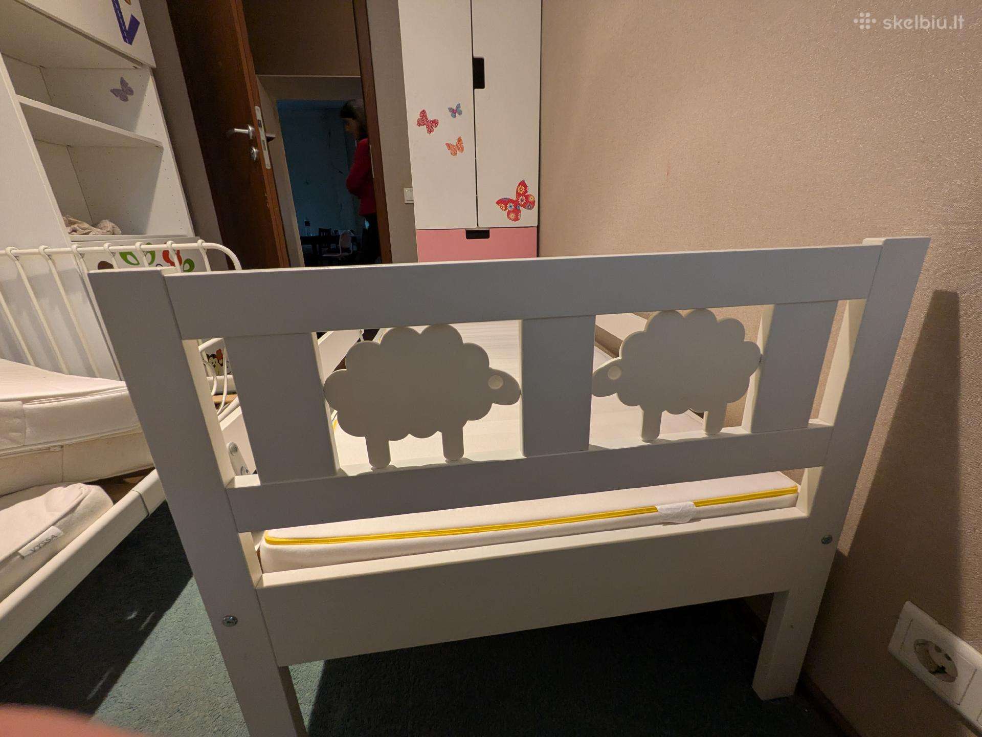 Ikea vaikiška lova Kritter 70x160 su čiužiniu