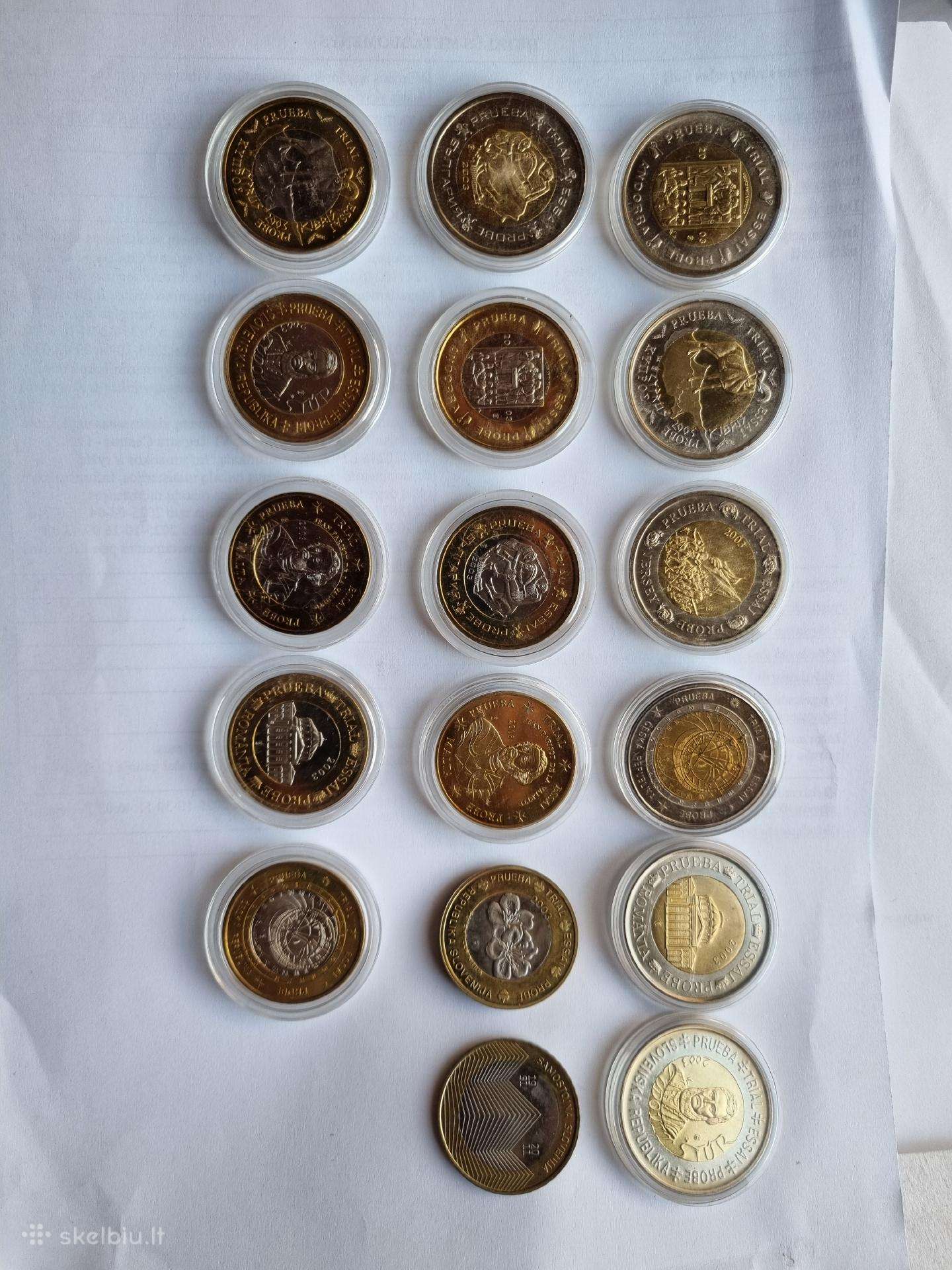 2eur 1eur bandyminiai nebuvo išleisti