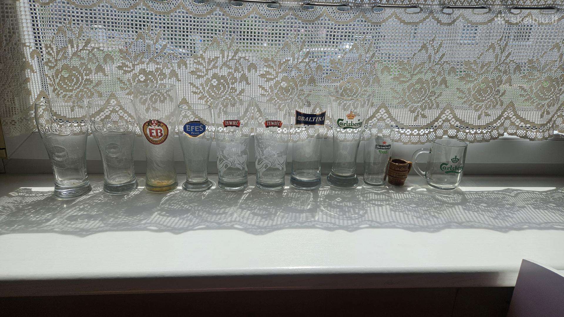 Užsienio alaus bokalai ir taurės