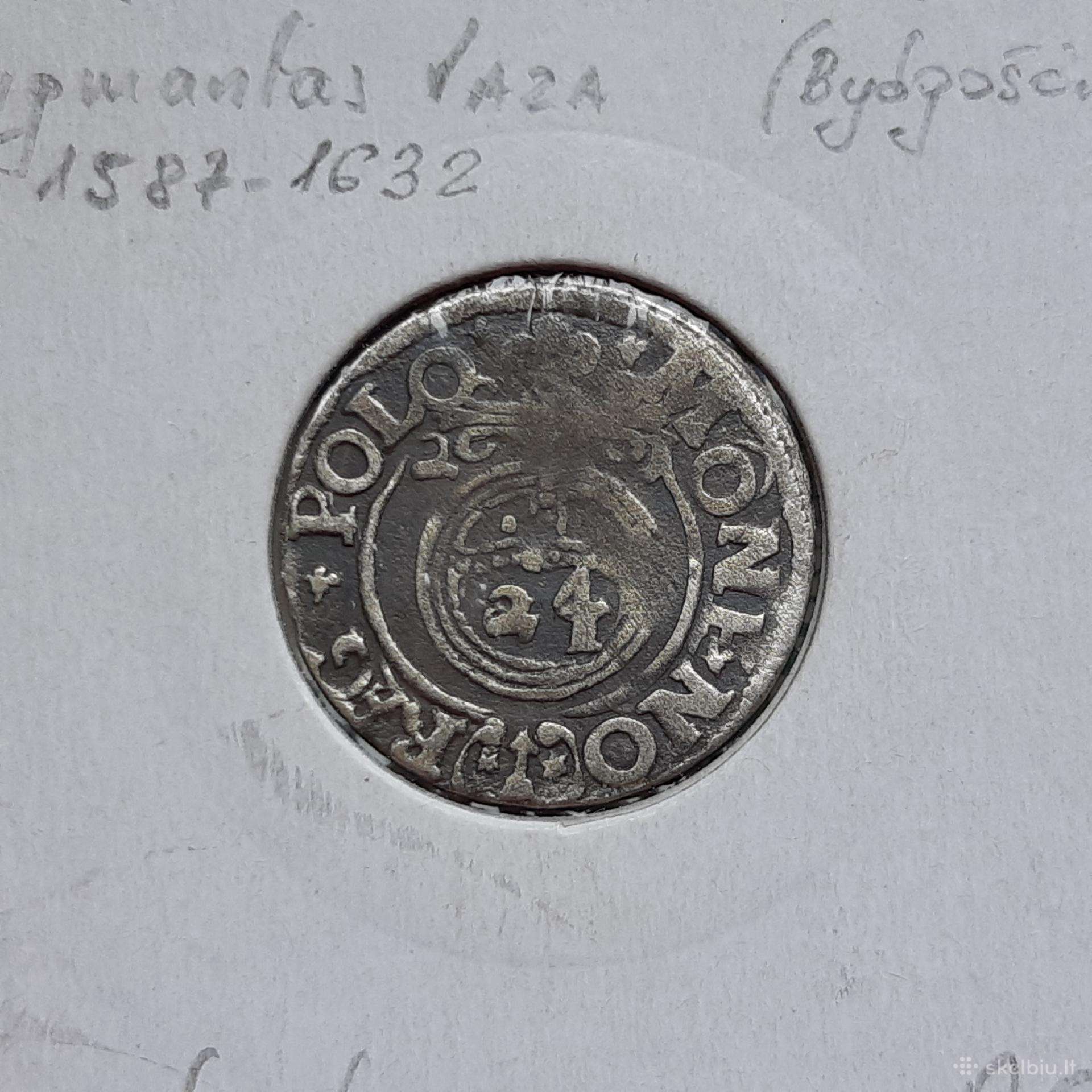 Lenkija pusantrokas sidabras 1621