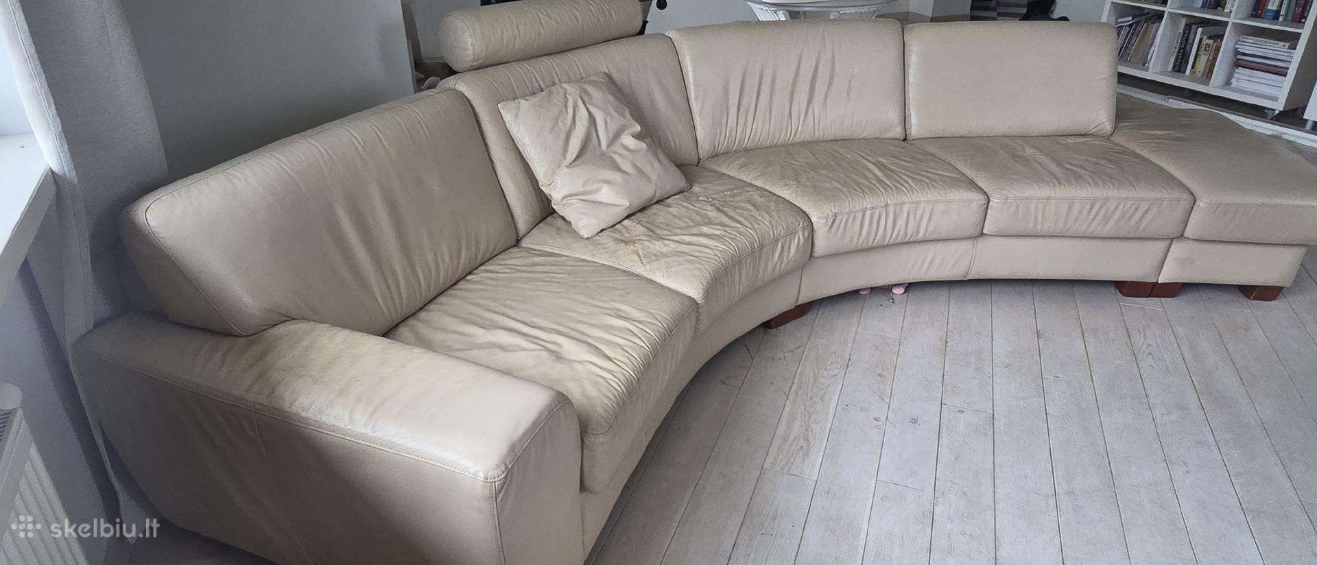 Atiduodama odinė sofa
