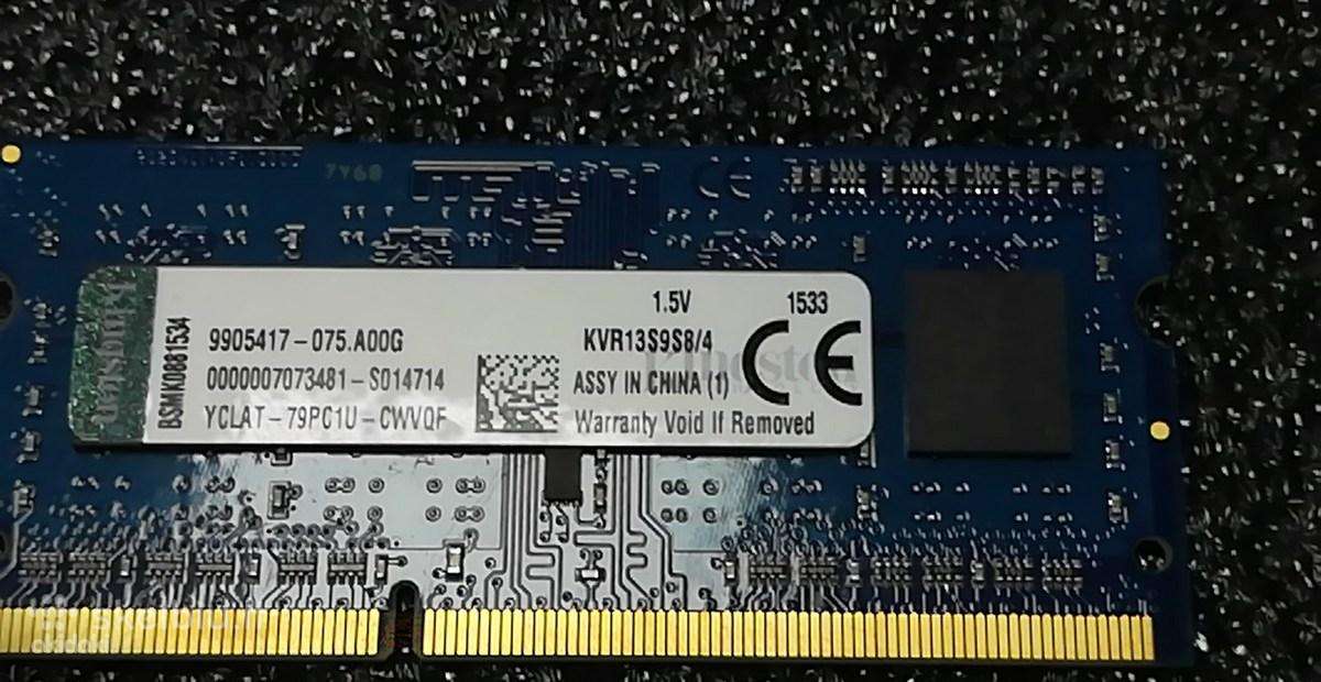 4gb Kingston (pc3-1333 ; siuntimas)