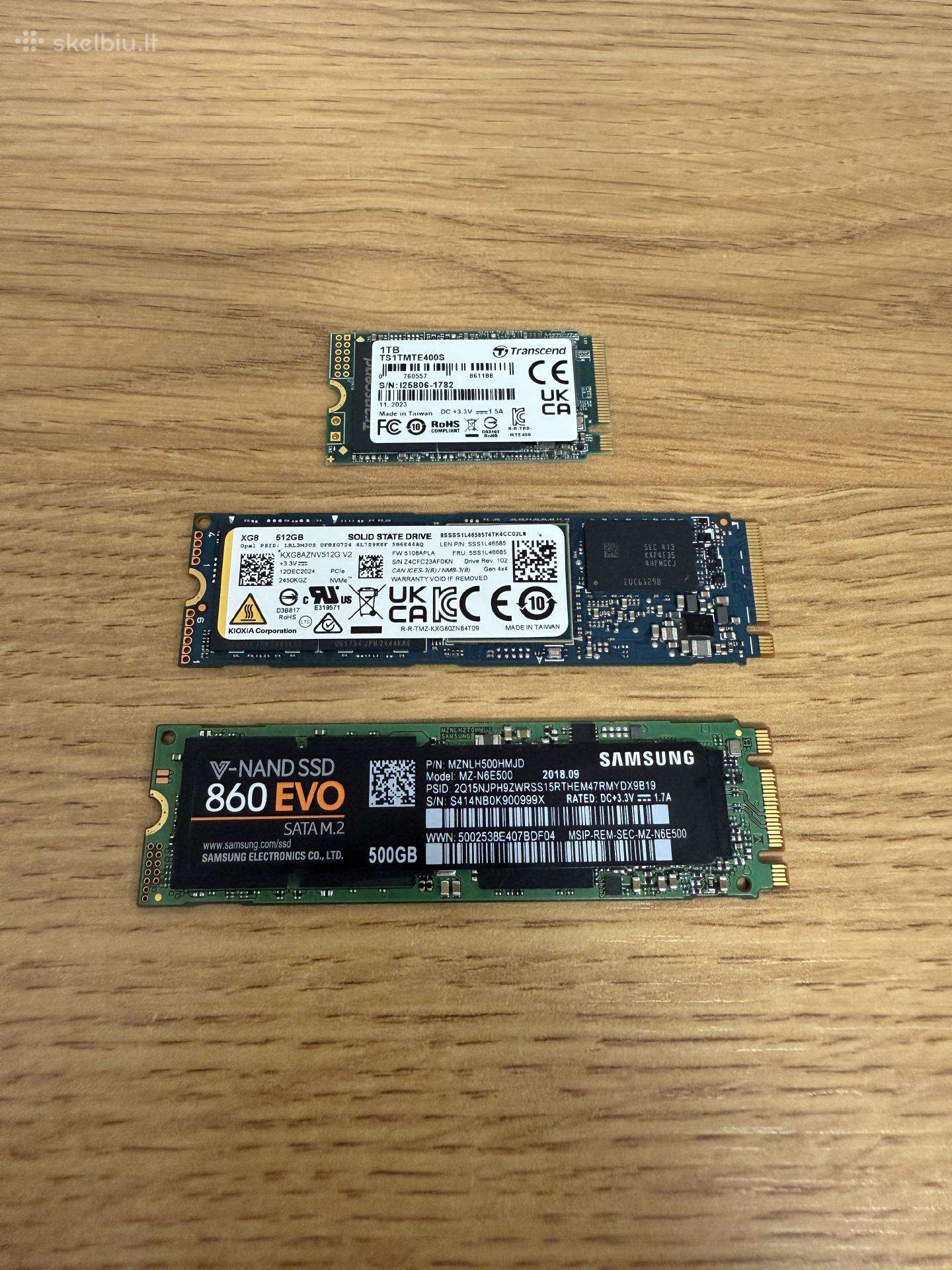 Kietieji diskai M.2 Nvme 512gb / 1tb