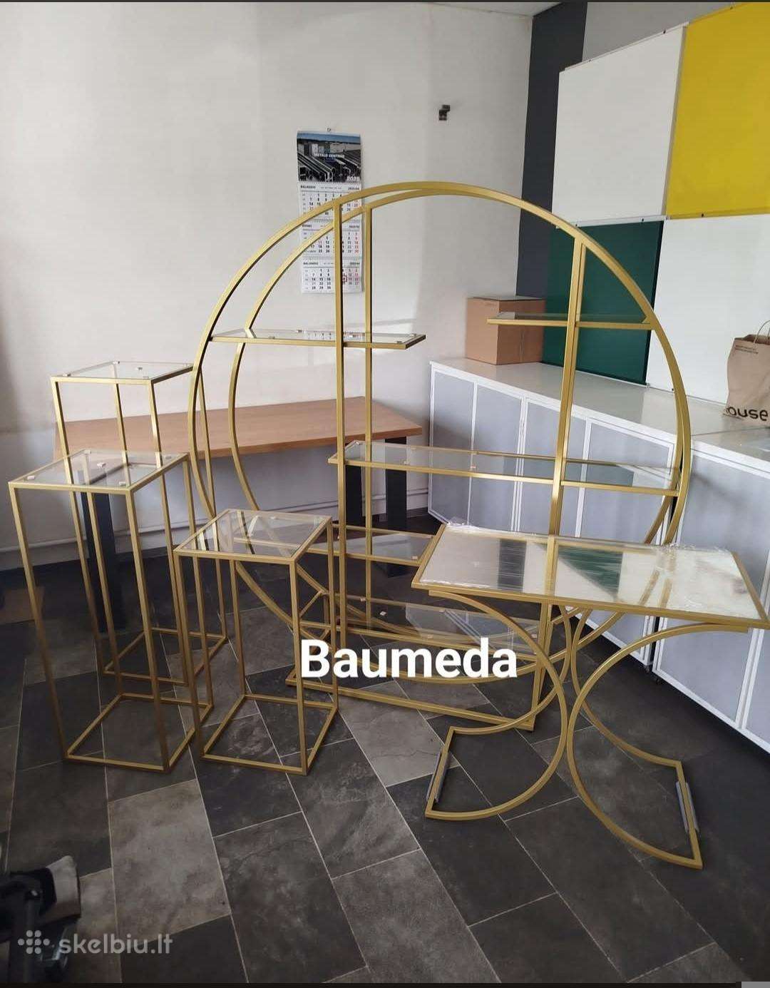 Metalinės dekoracijos,metaliniai baldai