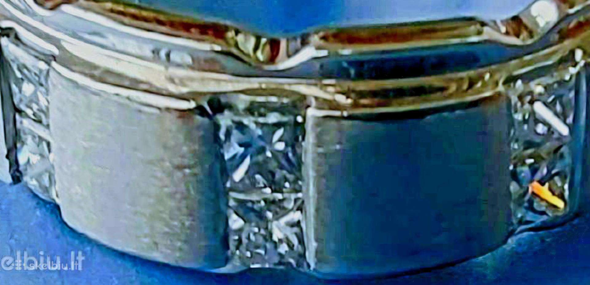 Diamour Weddng Vyriškas Balto Au Ziedas Su Brilant