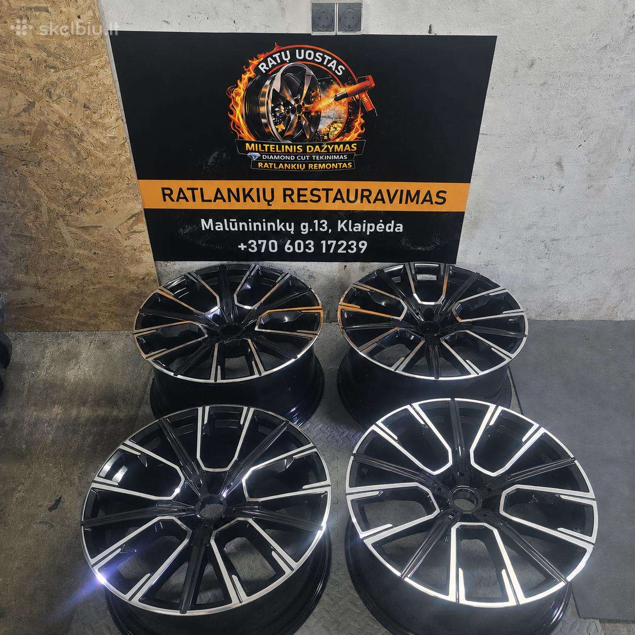 Miltelinis dažymas, ratlankiu restauravimas