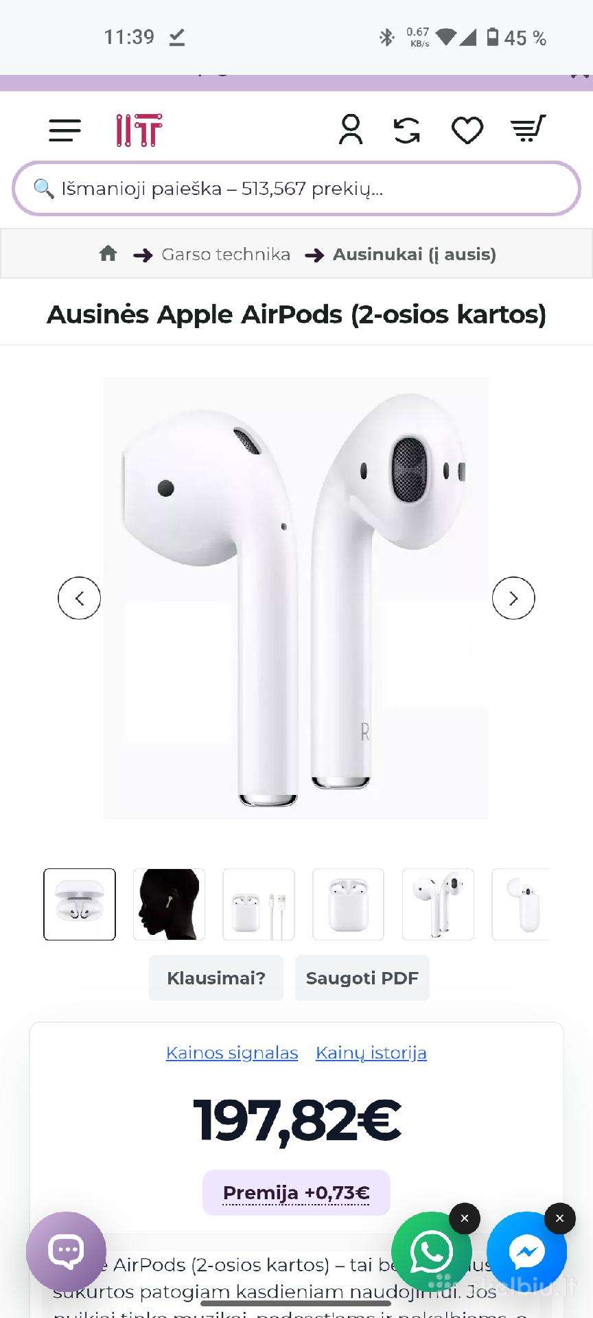 Skubiai,už puse kainos originalus Airpods2 Apple