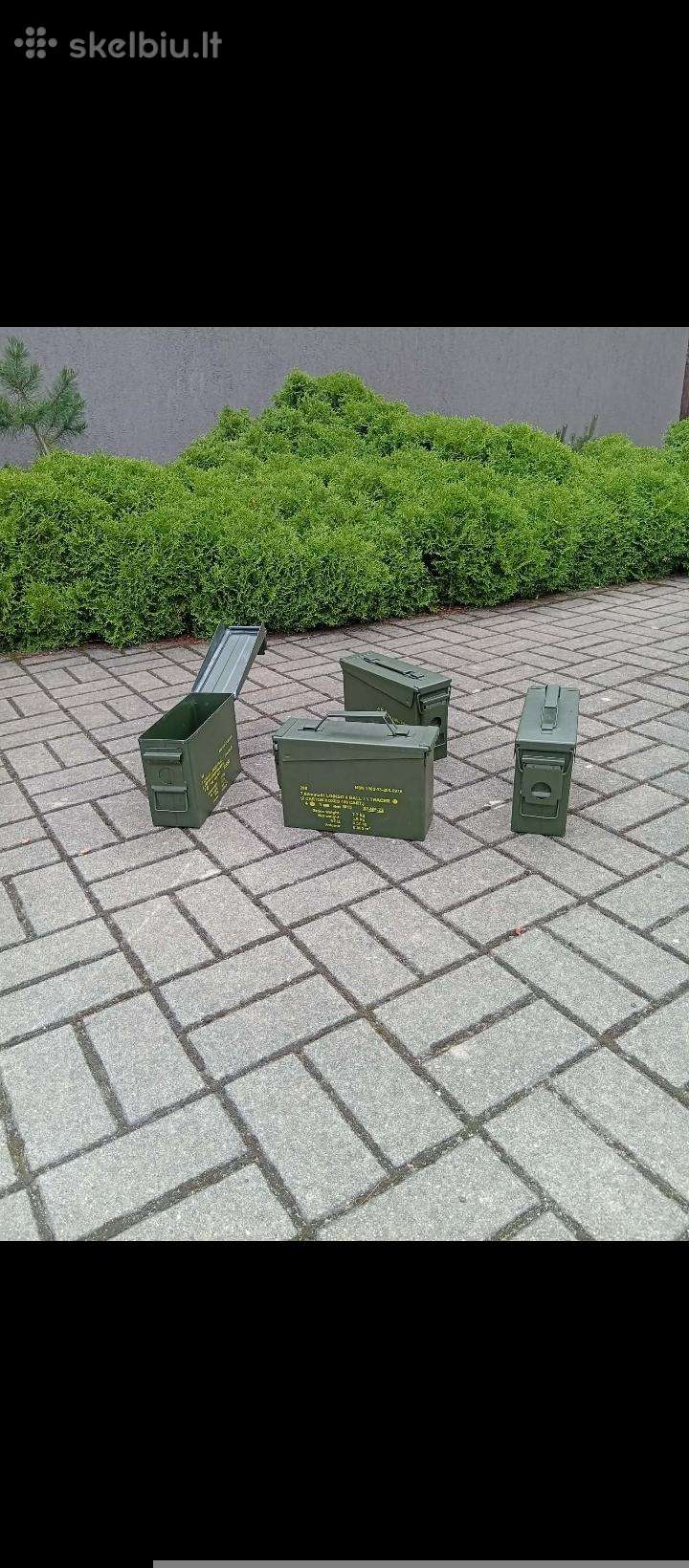 Metalinės hermetiškos amunicinės geros dėžės.5 Eur
