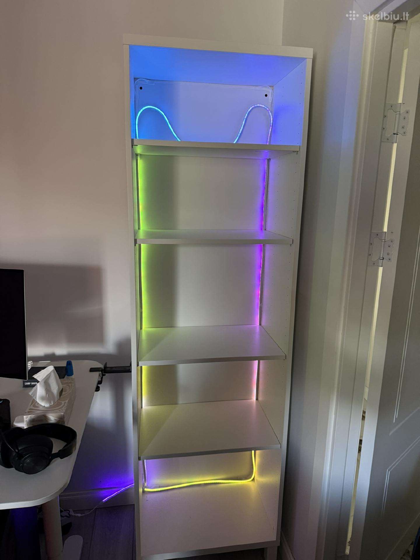 Ikea Best spintelė su lentynomis ir LED apšvietim