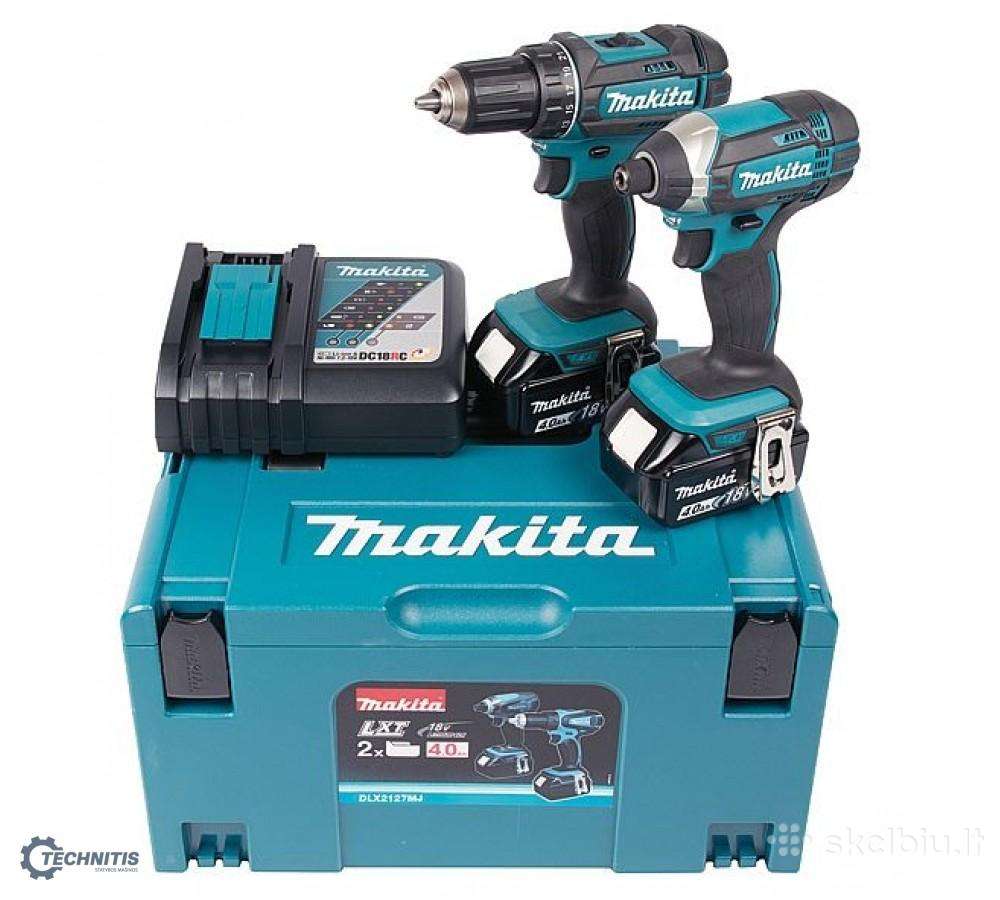 Makita Dlx2127mj įrankių rinkinys 2x4 Ah