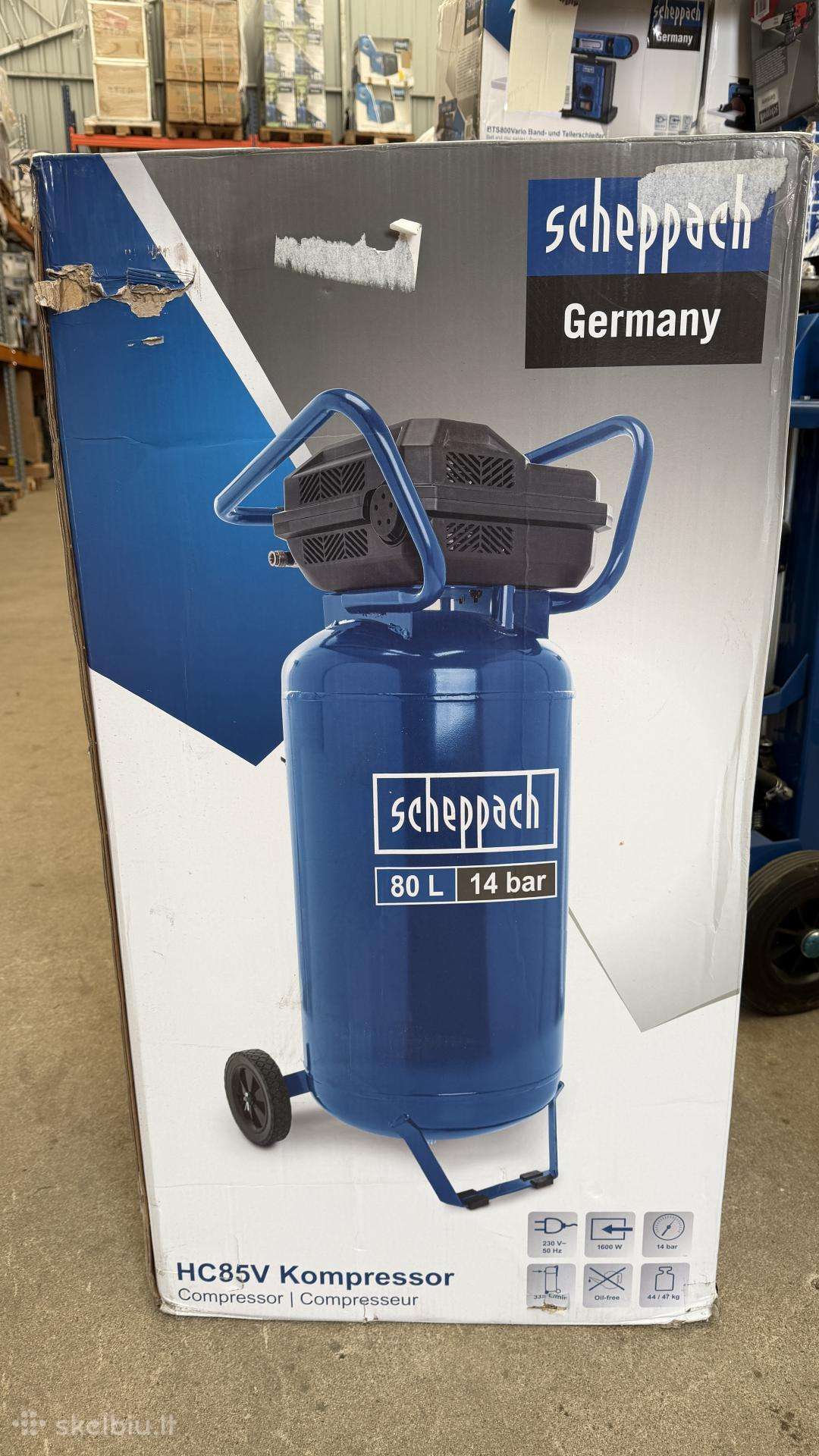 14 Bar oro kompresorius Hc85v Scheppach