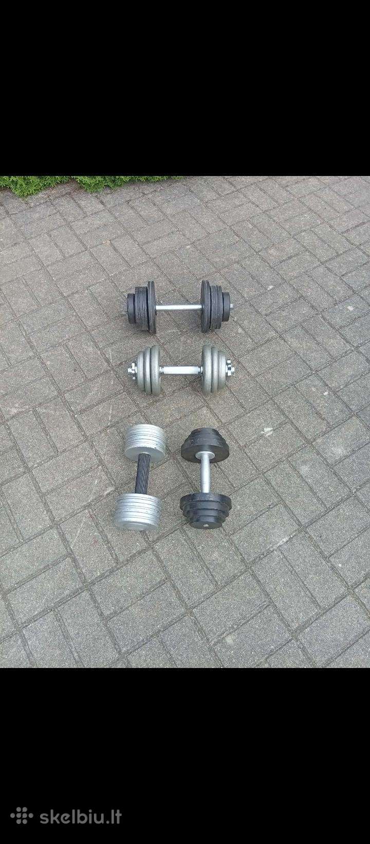 Hanteliai geri metaliniai keičiamo svorio