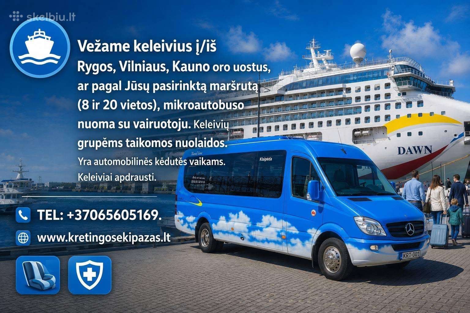 Keleivių pervežimas į oro uostą (Ryga, Vilnius)