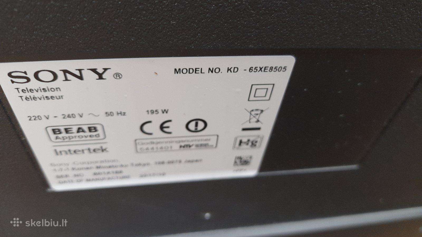 Sony Kd-65xe8505 dalimis