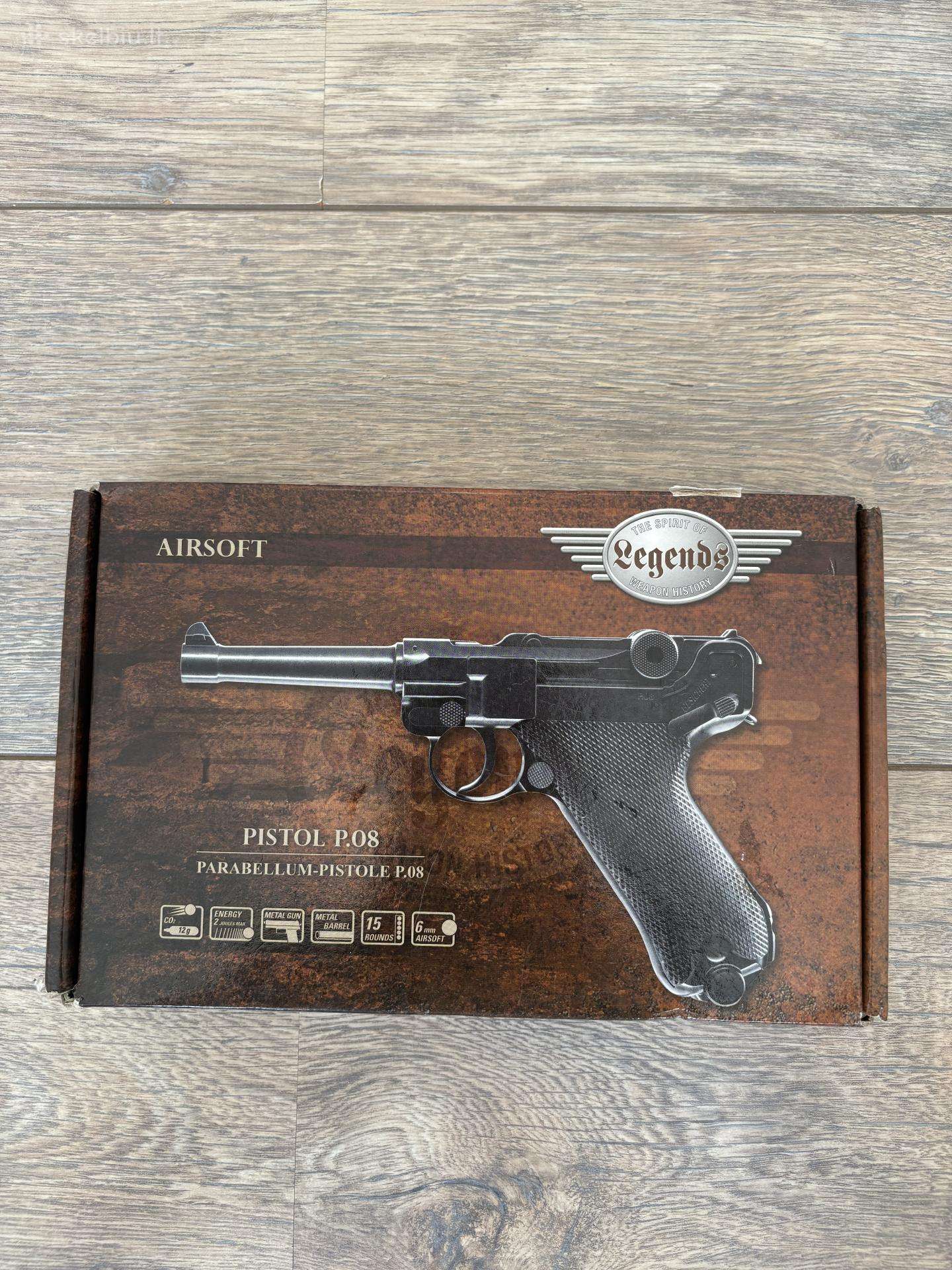 Luger Parabellum P.08 Co2 Airsoft pistoleta WWII