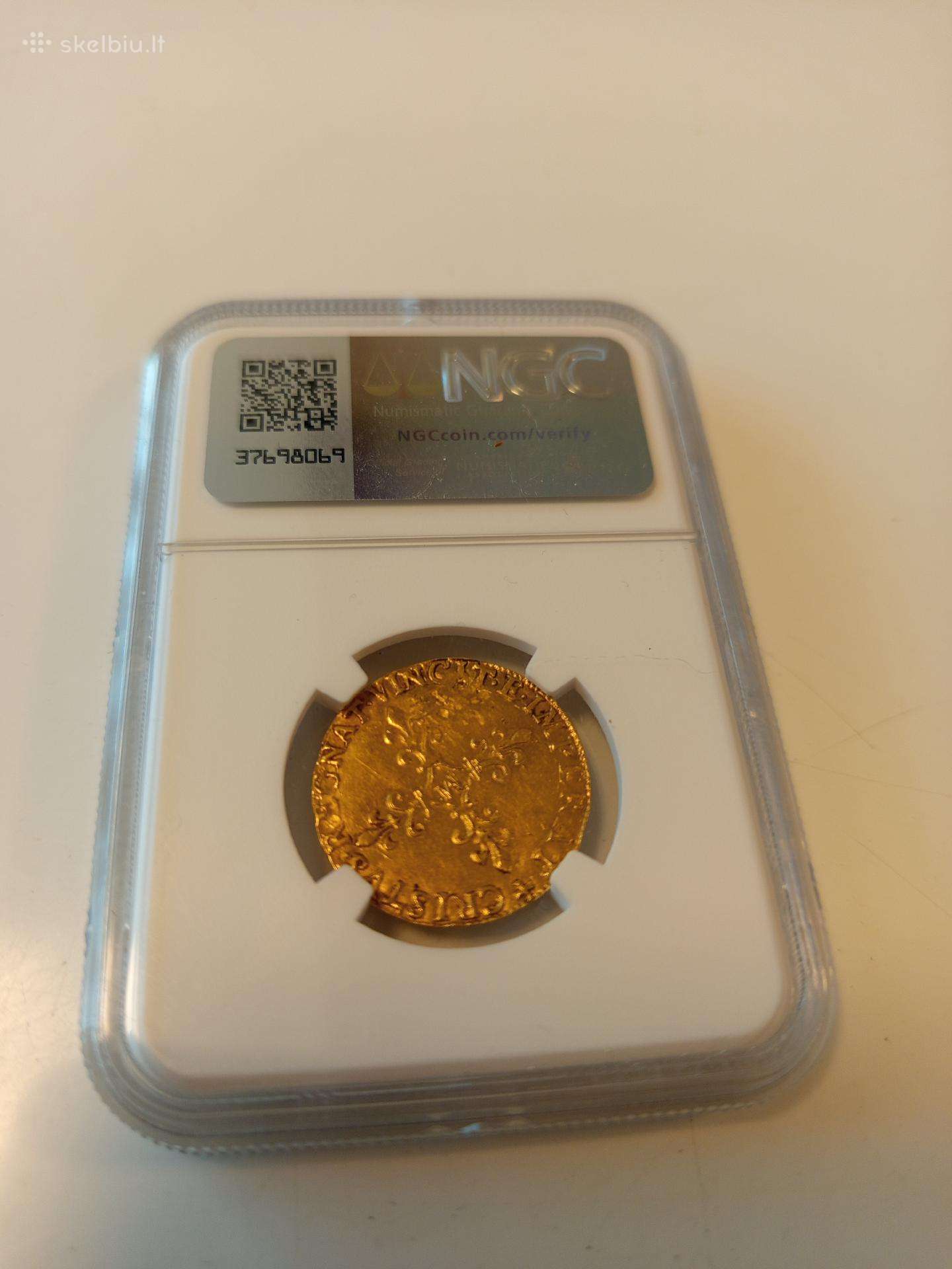 1565m France Gold cu d'or Charles IX Ngc Au Fr378