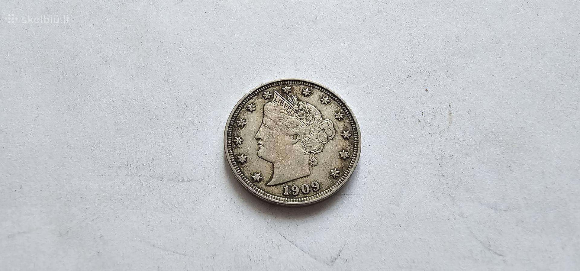 1909 5 centai Usa