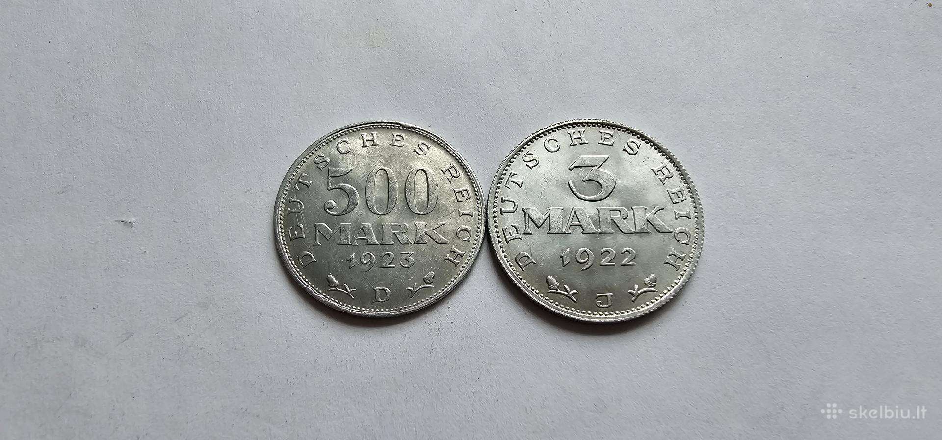 1922 3 markes 1923 500 markiu
