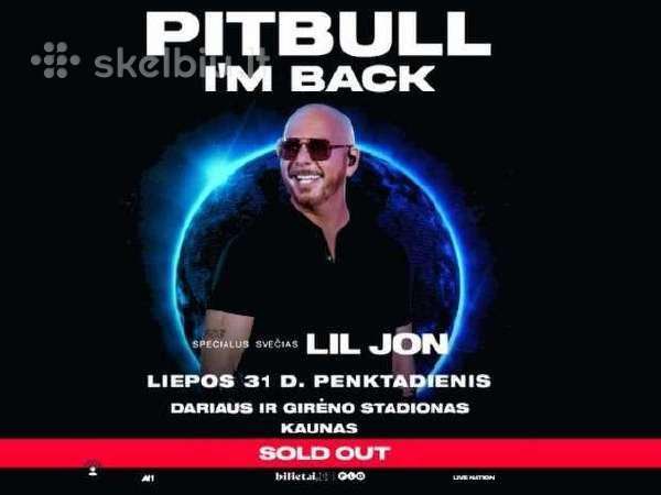 Parduodamas bilietas į Pitbull koncerta