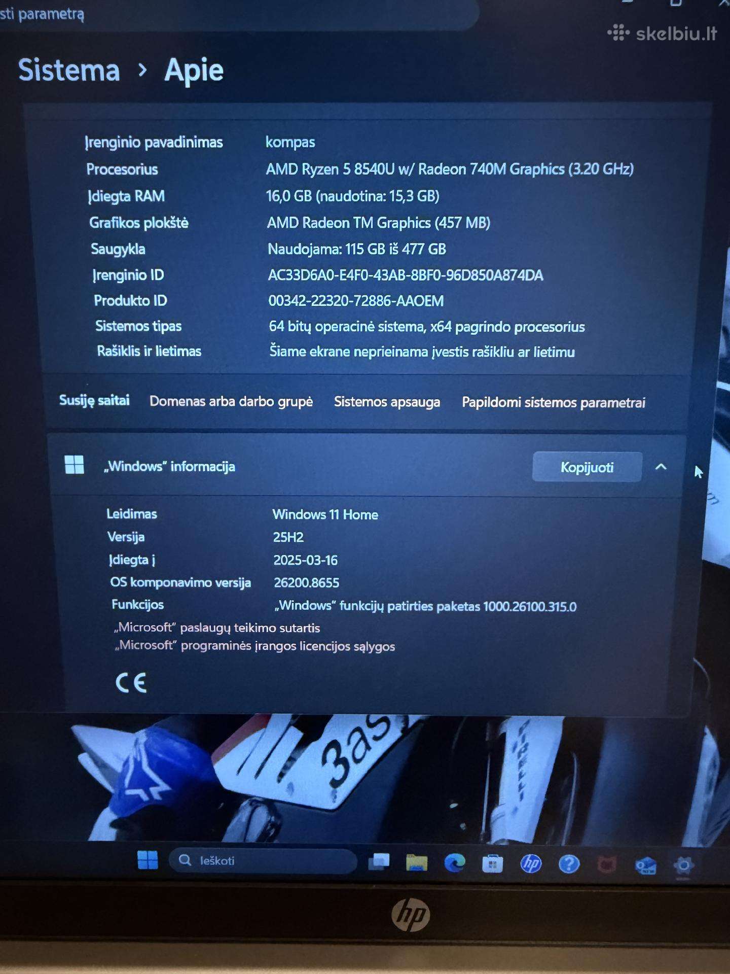 Hp Pavilion 16 – Ryzen 5 / 16 GB RAM / 512 GB SSD