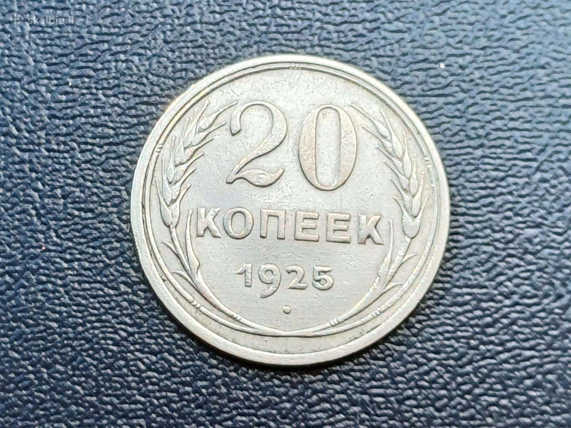 20 kapeikų 1925m. sidabras