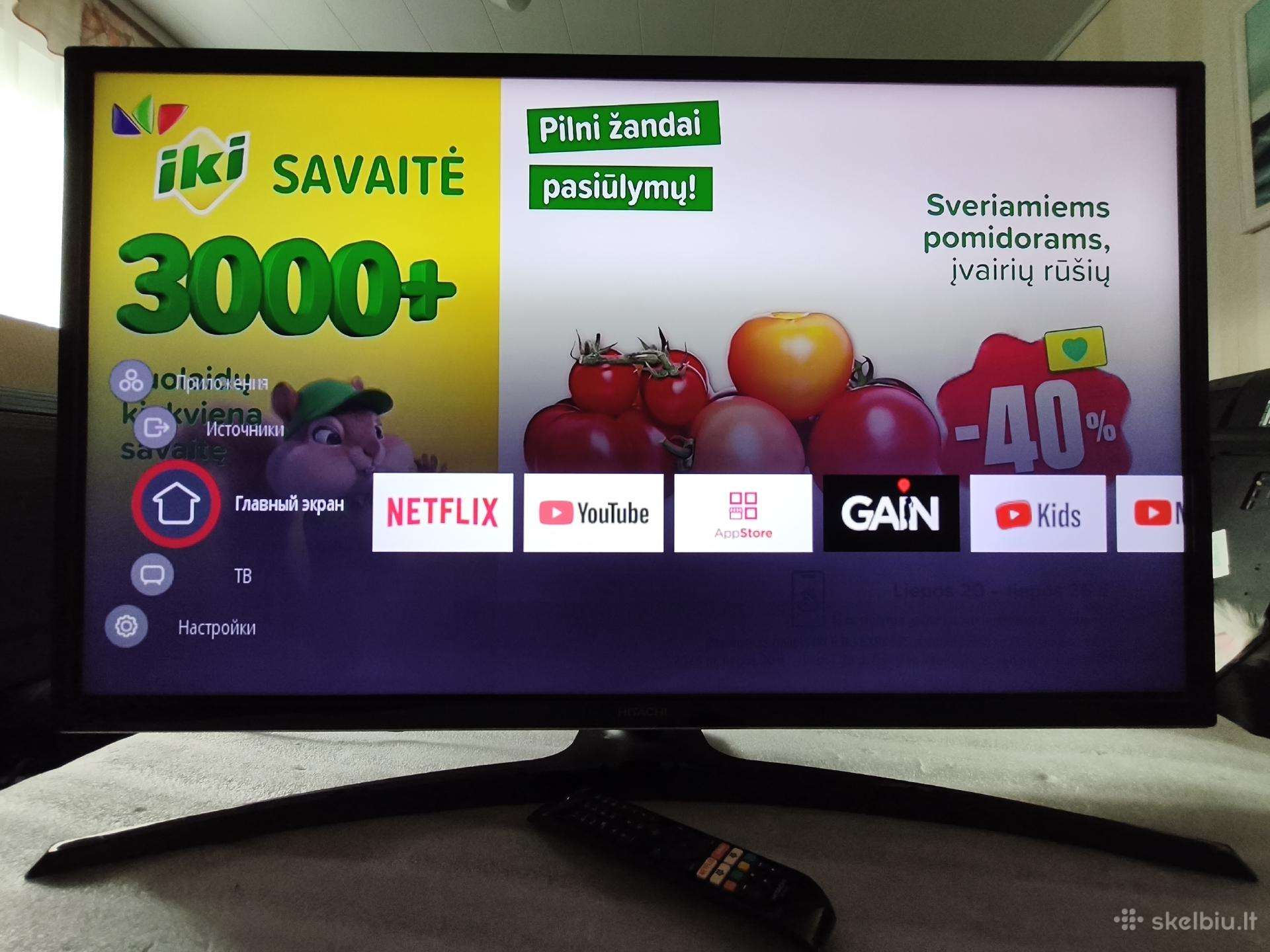 Hitachi 40" 102cm. Smart Fhd Wi-fi