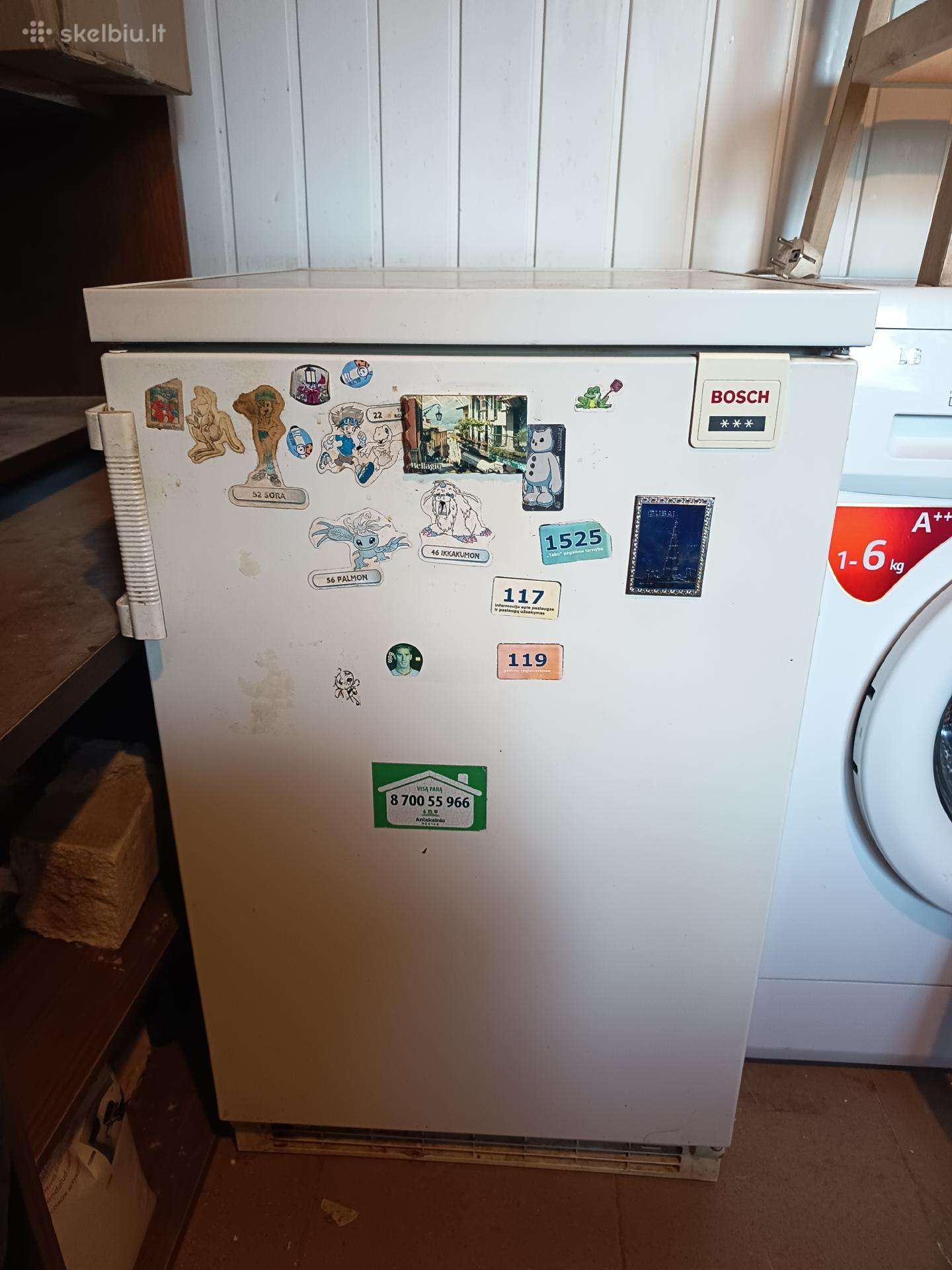 Naudoti saldytuvai Bosch (90cm) ir Beko (150cm)