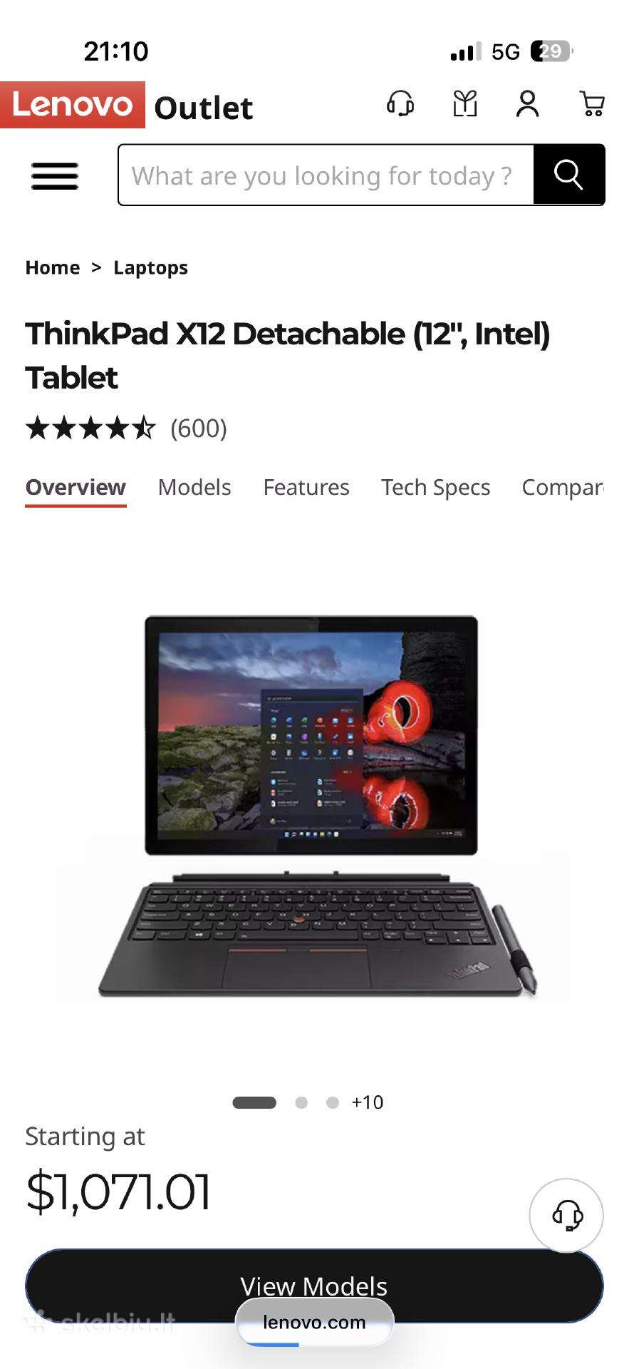 Thinkpad X12 Detachable (12", Intel)