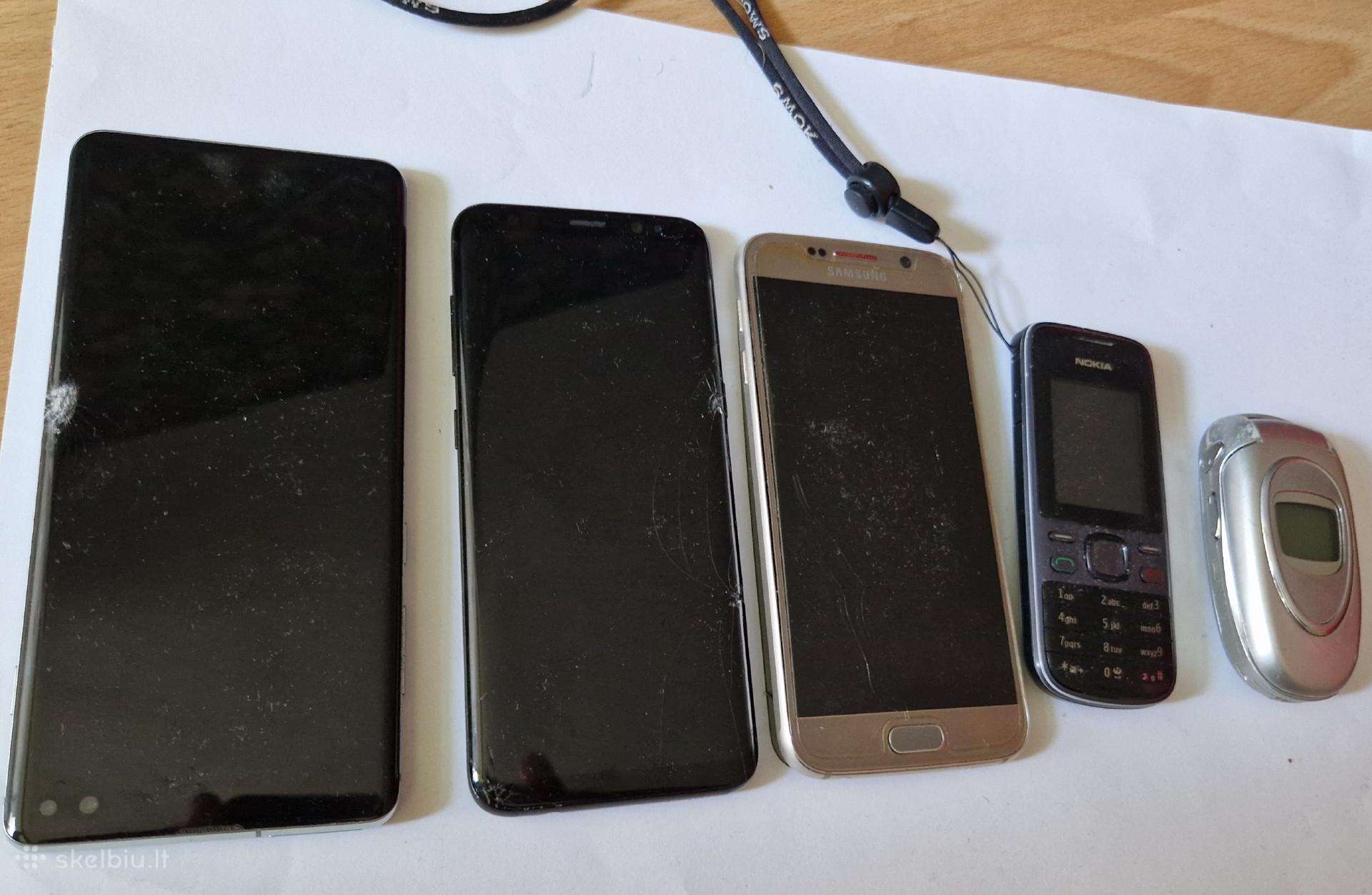 5 telefonų rinkinys (lotas) dalims / remontui
