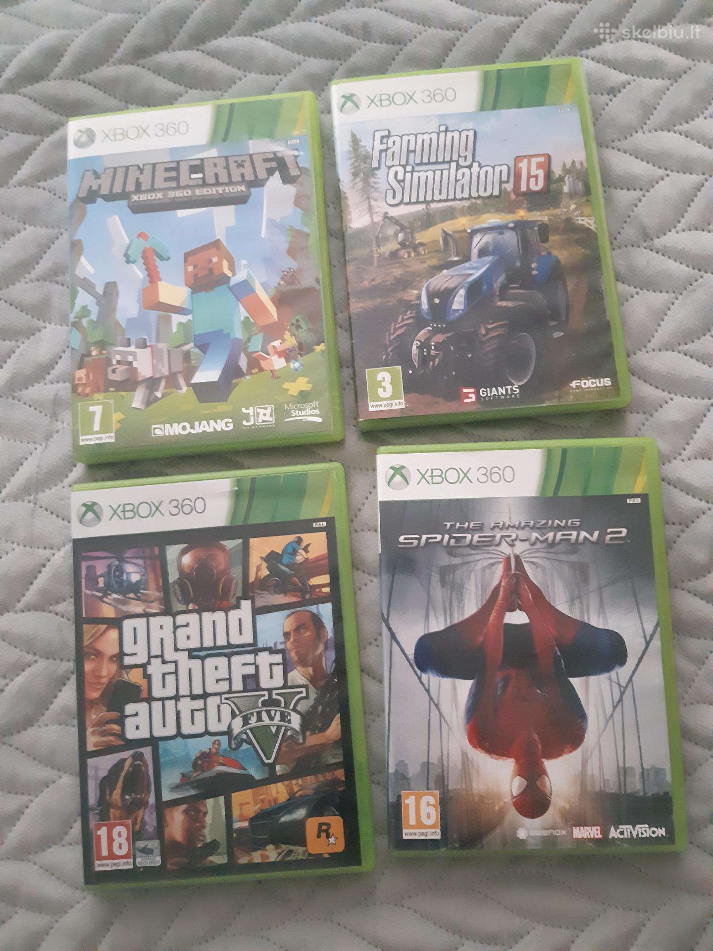 Xbox 360 gta5, minecraft