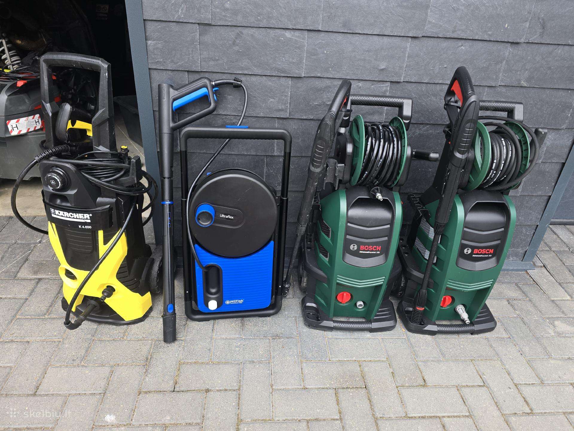 Auksto slegio plovimo irengiai Nilfisk. karcher bo