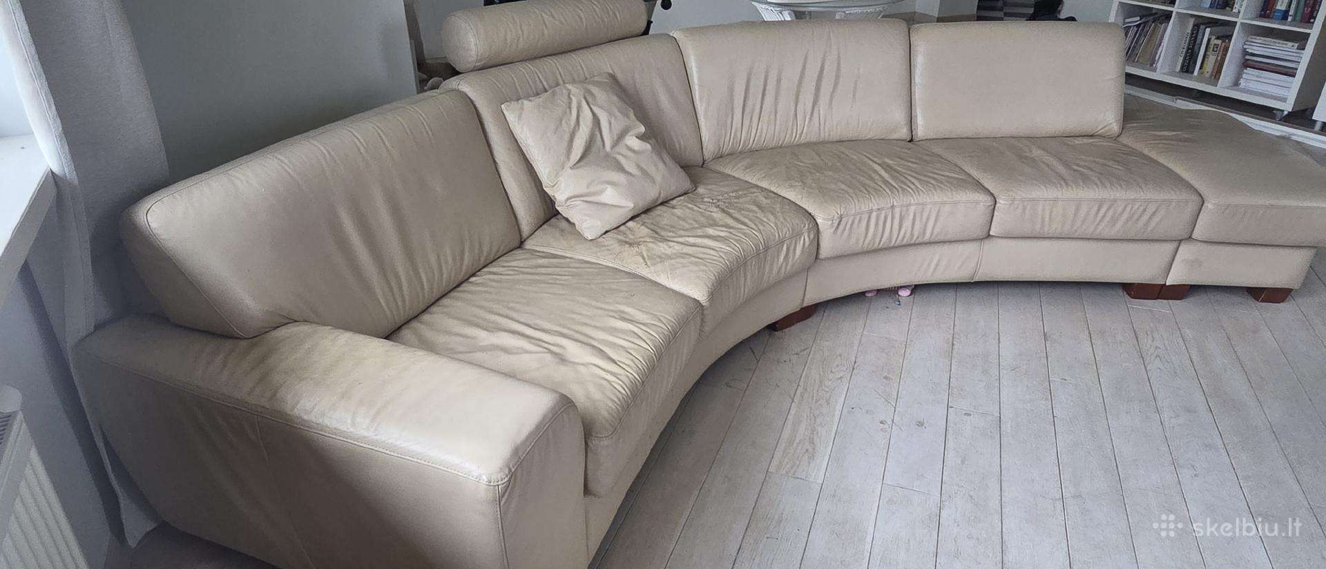 Parduodama odinė sofa